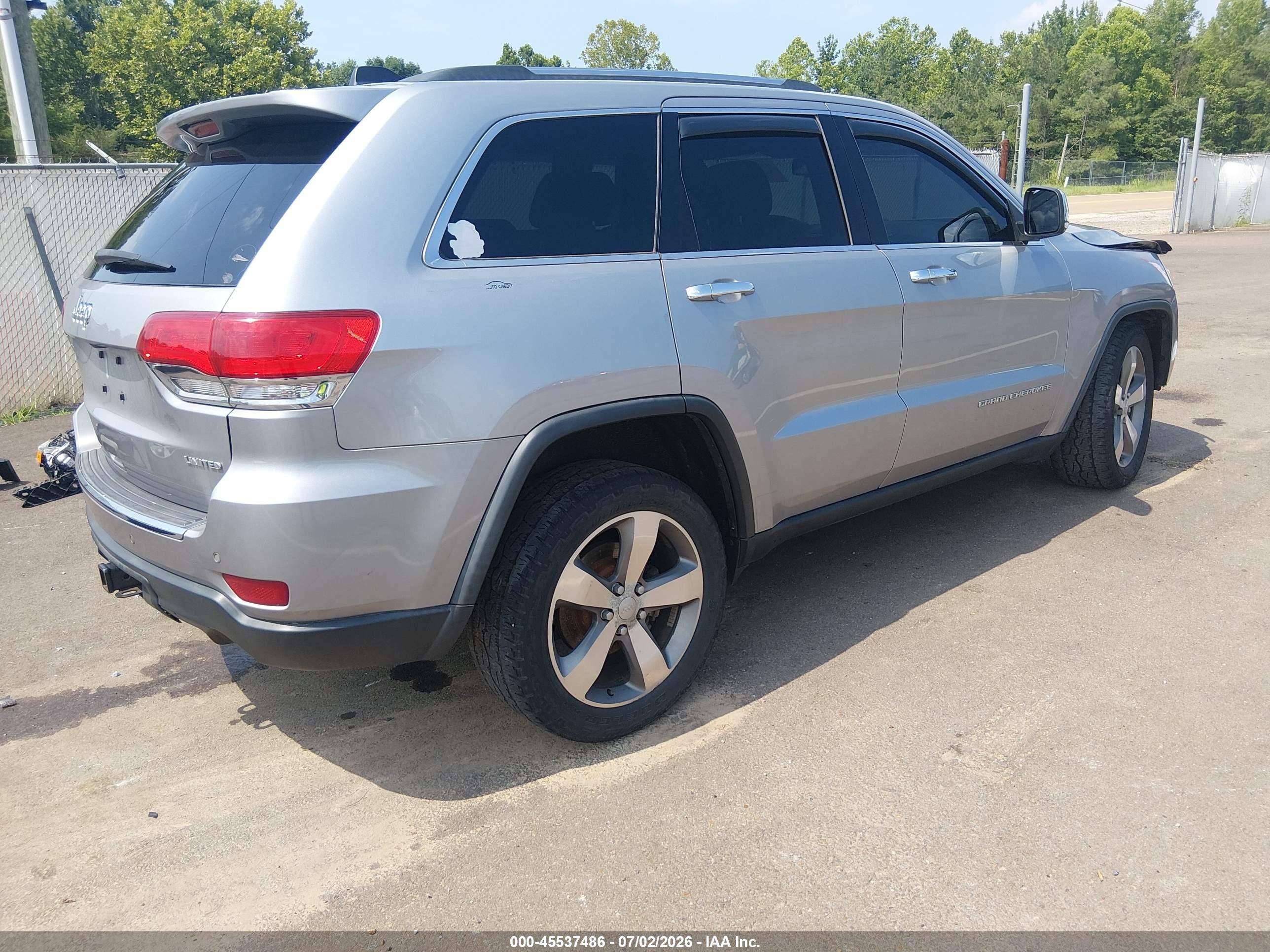 2015 Jeep Grand Cherokee Limited Gray vin: 1C4RJFBG3FC688195