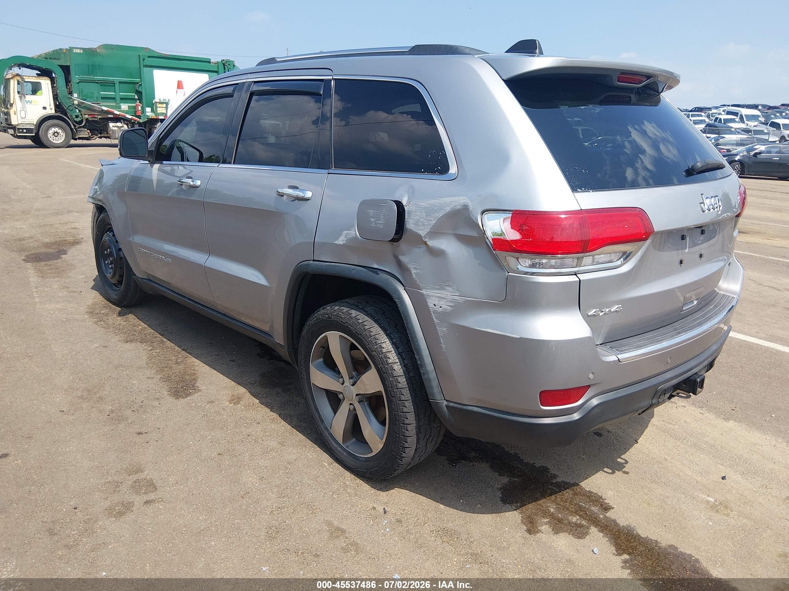 2015 Jeep Grand Cherokee Limited Gray vin: 1C4RJFBG3FC688195