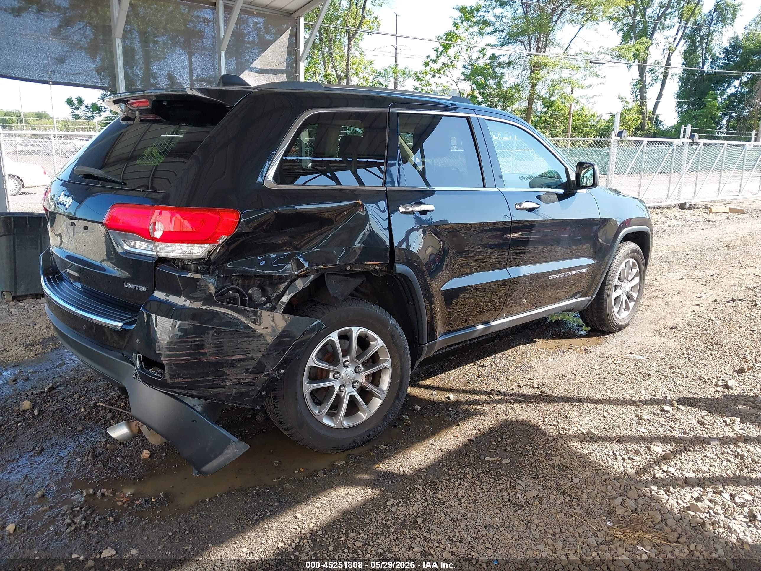 2015 Jeep Grand Cherokee Limited Black vin: 1C4RJFBG3FC717680