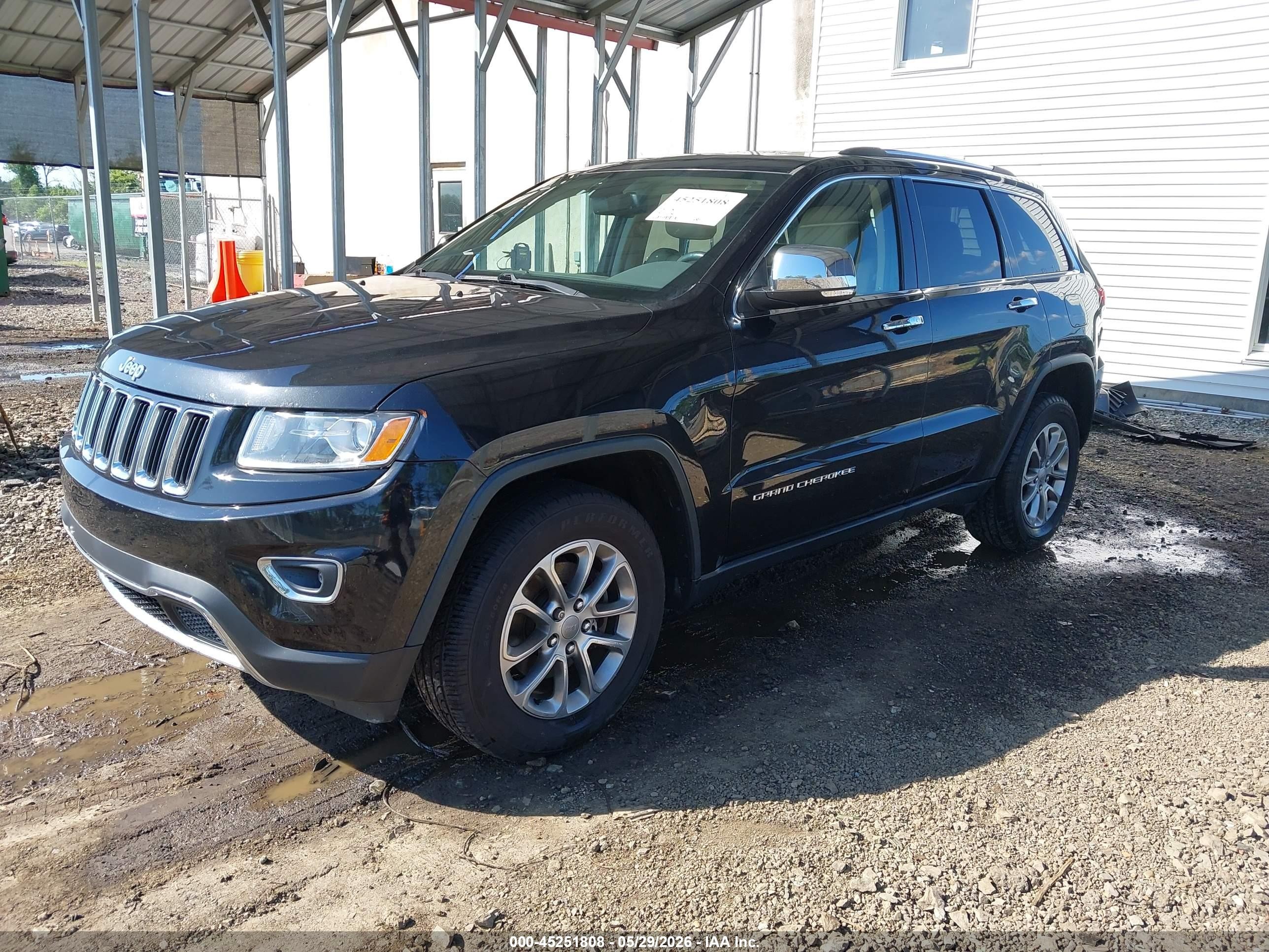 2015 Jeep Grand Cherokee Limited Black vin: 1C4RJFBG3FC717680