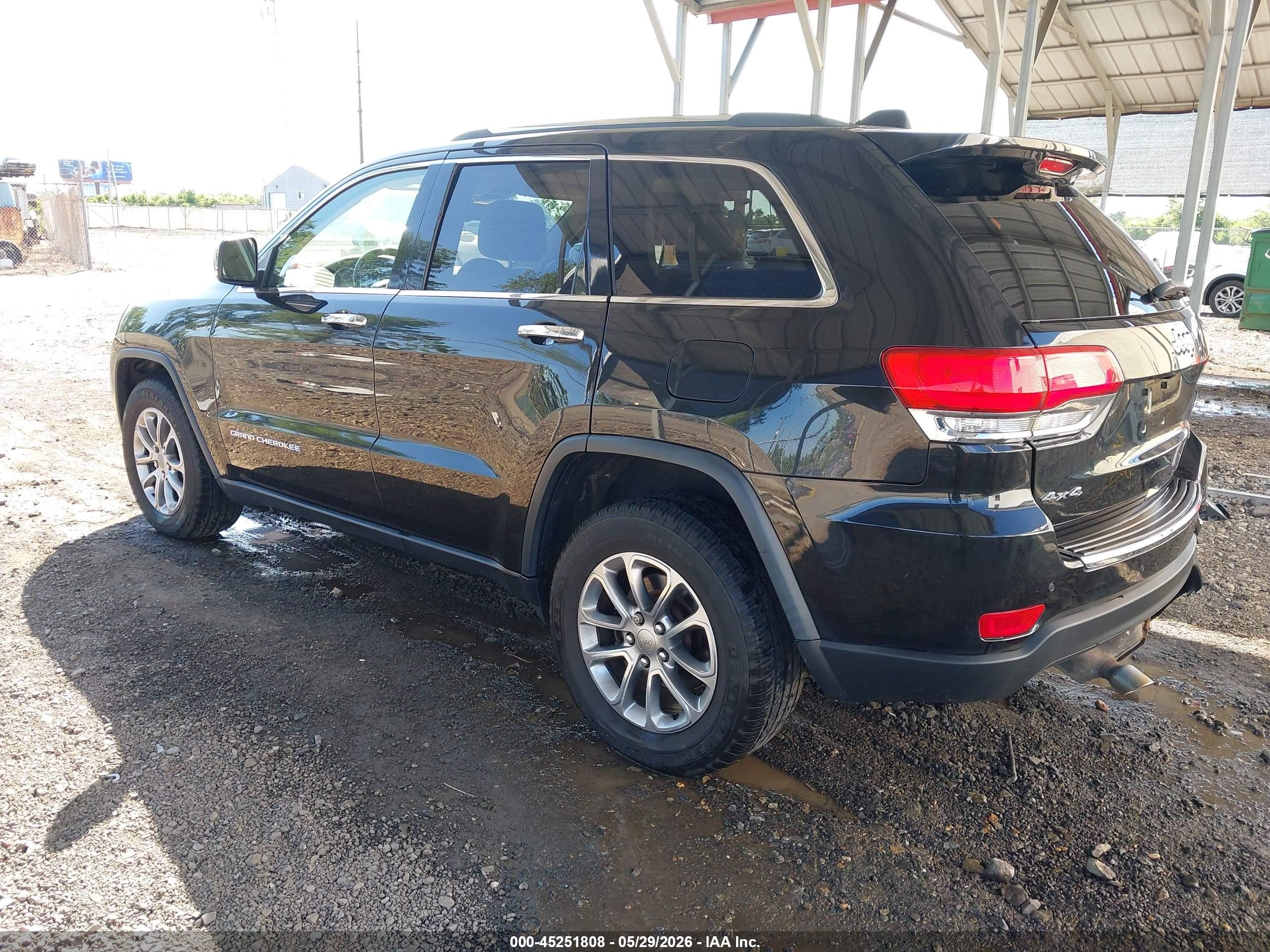 2015 Jeep Grand Cherokee Limited Black vin: 1C4RJFBG3FC717680