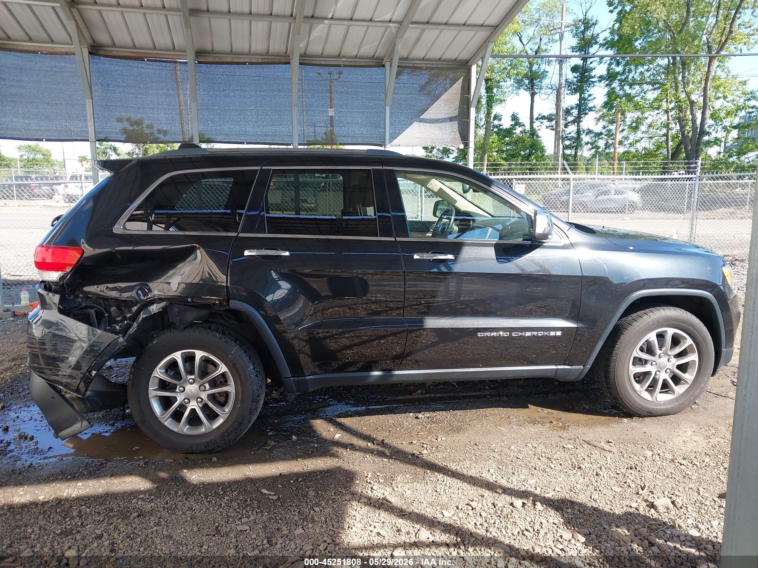 2015 Jeep Grand Cherokee Limited Black vin: 1C4RJFBG3FC717680