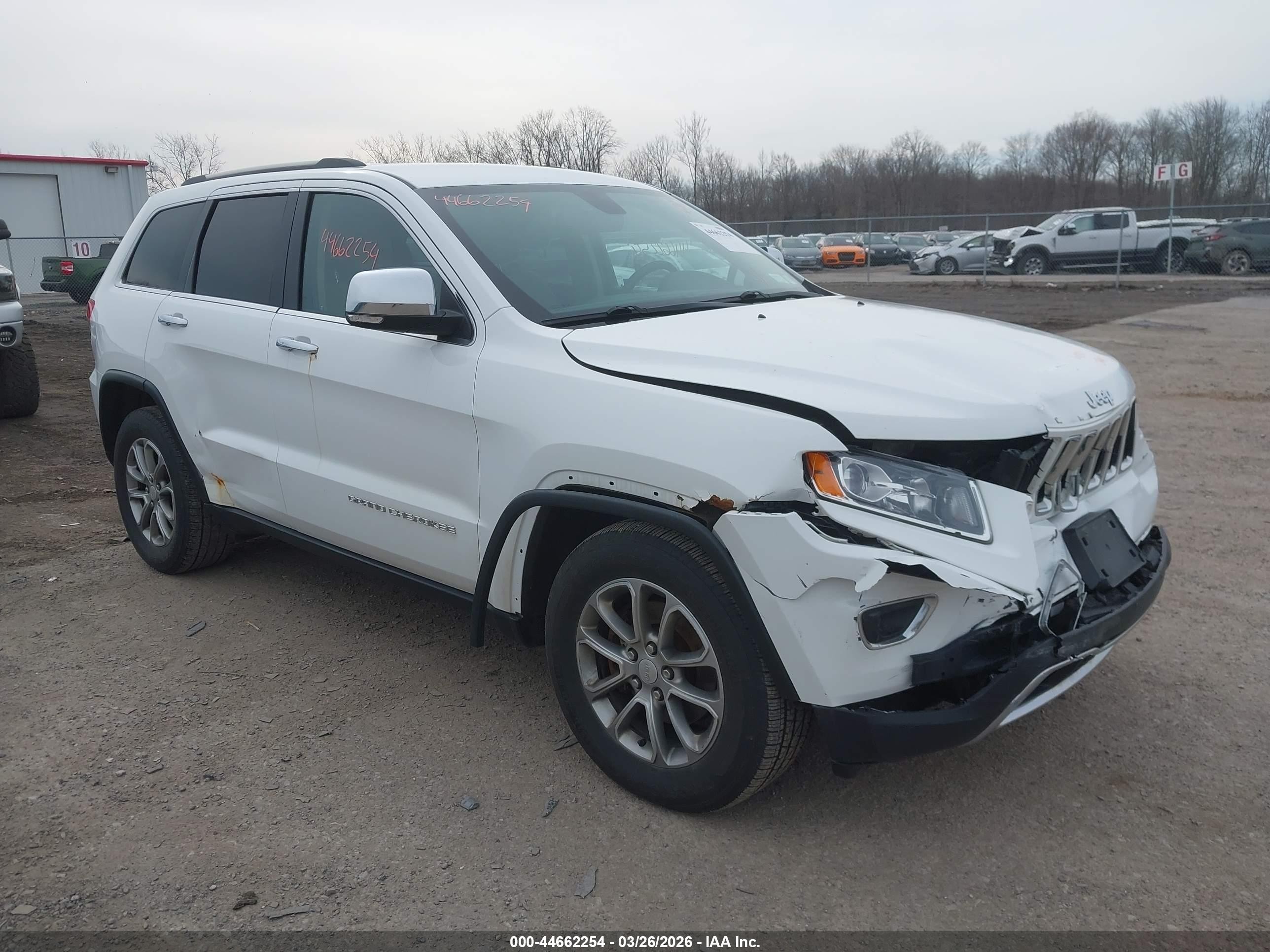 2015 Jeep Grand Cherokee Limited Белый vin: 1C4RJFBG3FC738321