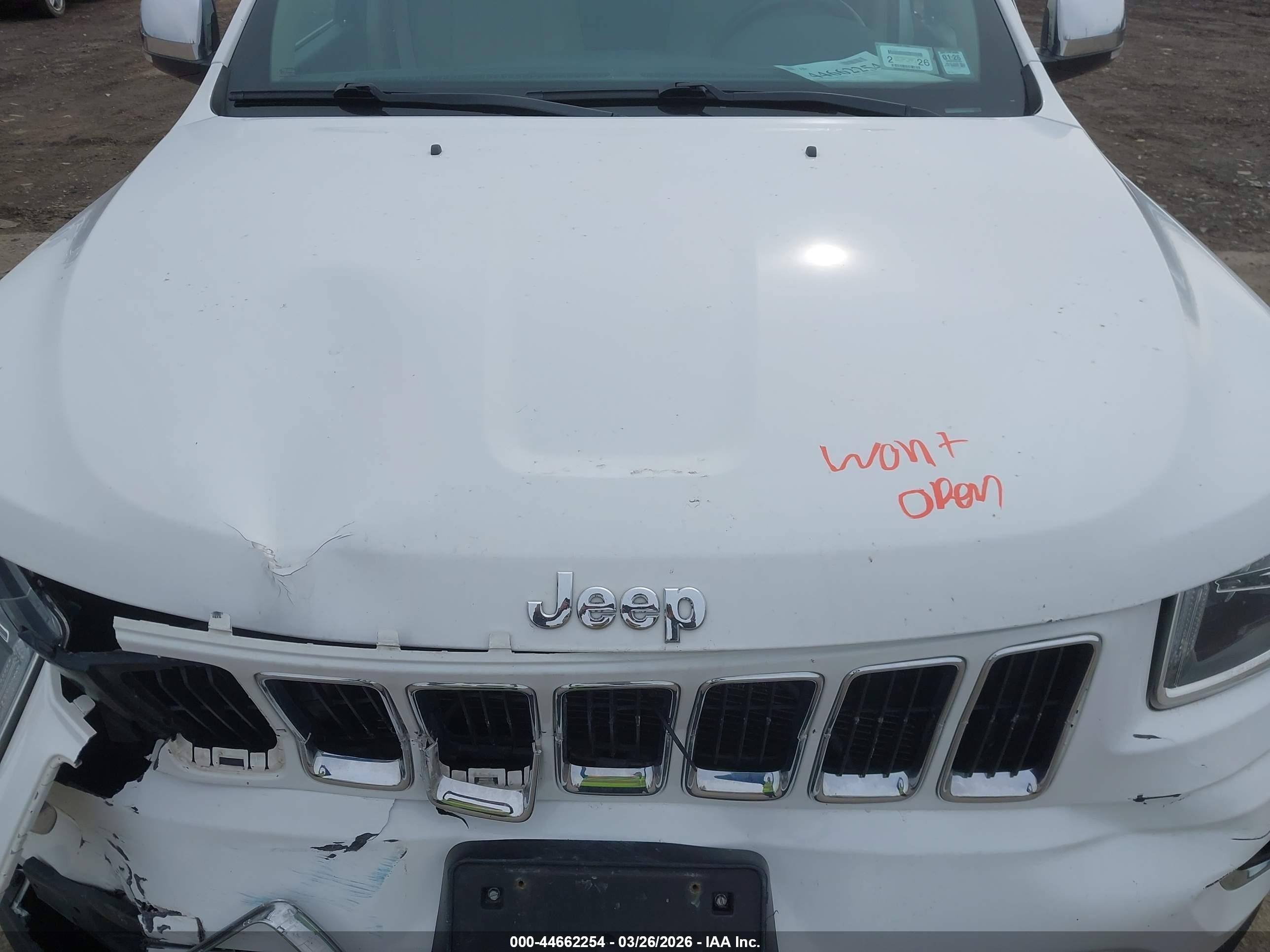 2015 Jeep Grand Cherokee Limited Белый vin: 1C4RJFBG3FC738321