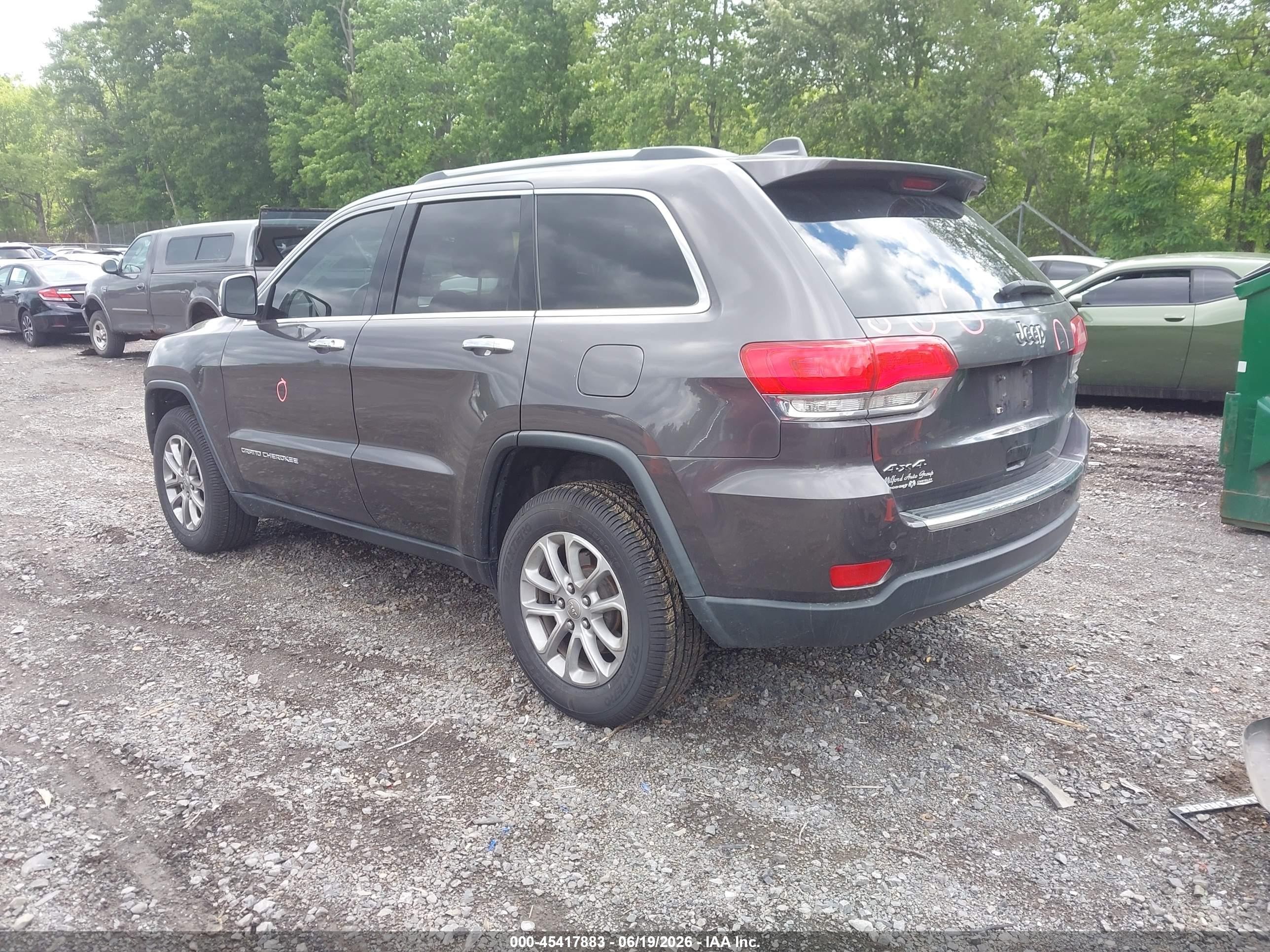 2015 Jeep Grand Cherokee Limited Gray vin: 1C4RJFBG3FC749013