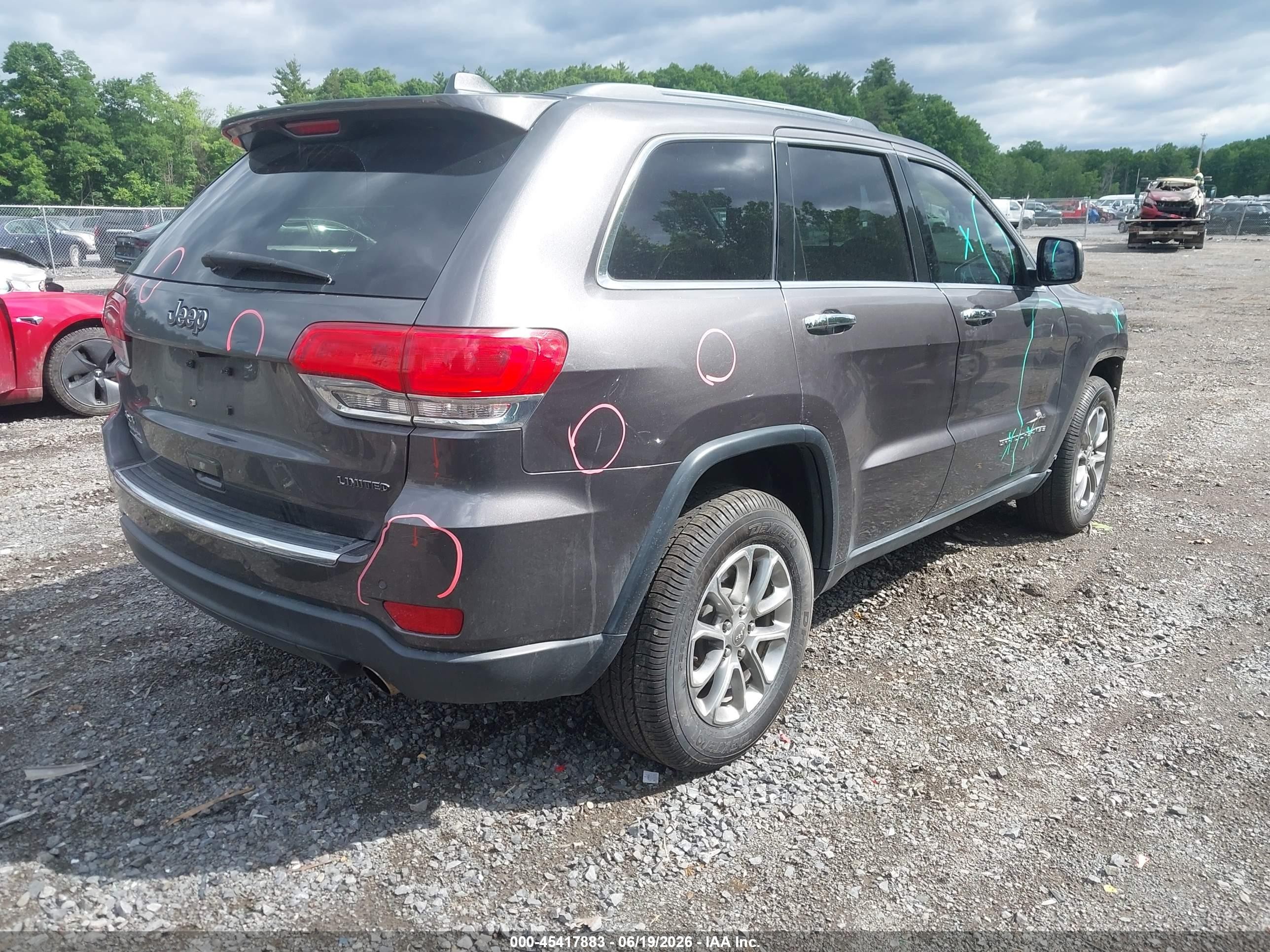 2015 Jeep Grand Cherokee Limited Gray vin: 1C4RJFBG3FC749013