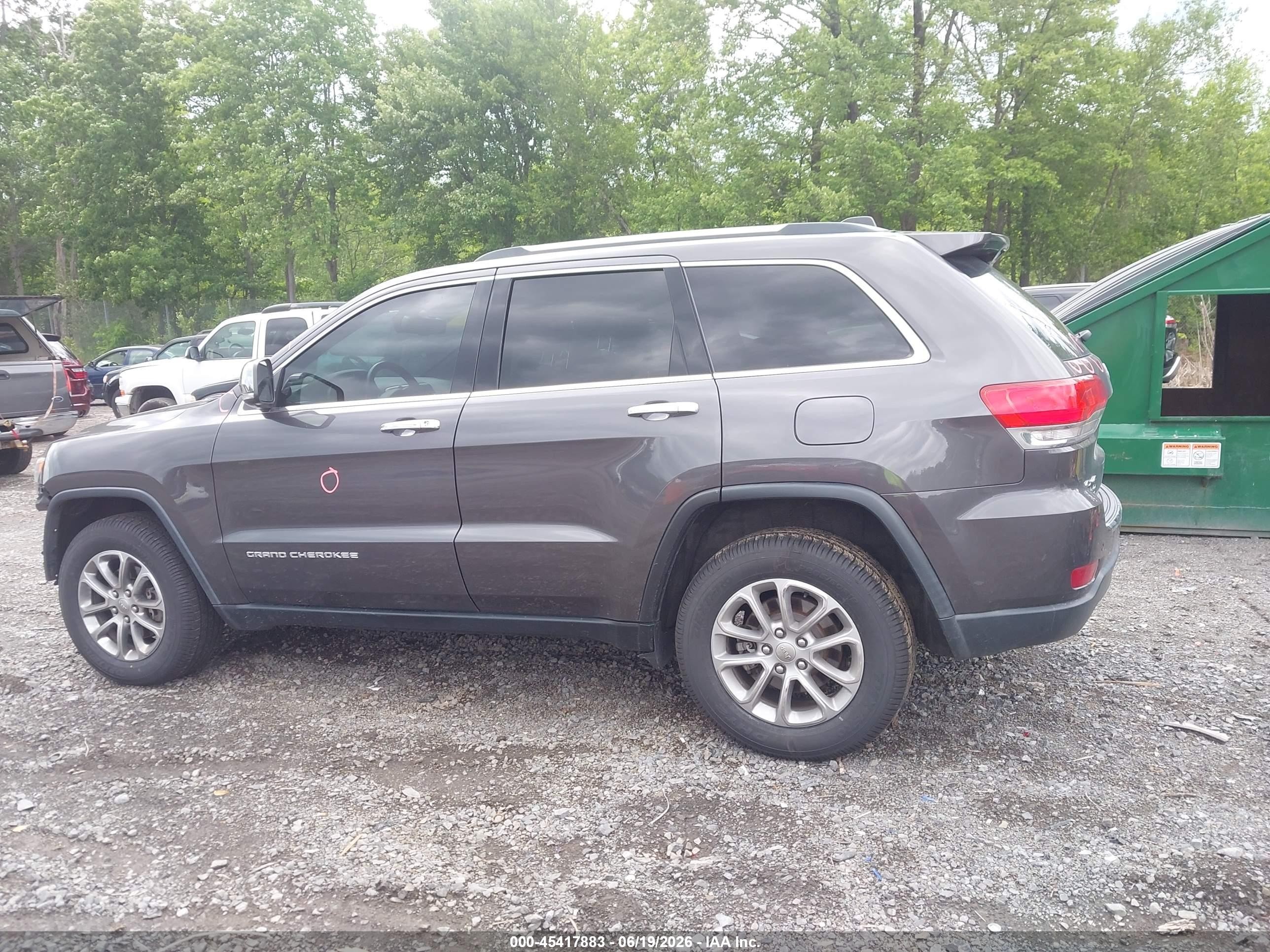2015 Jeep Grand Cherokee Limited Gray vin: 1C4RJFBG3FC749013