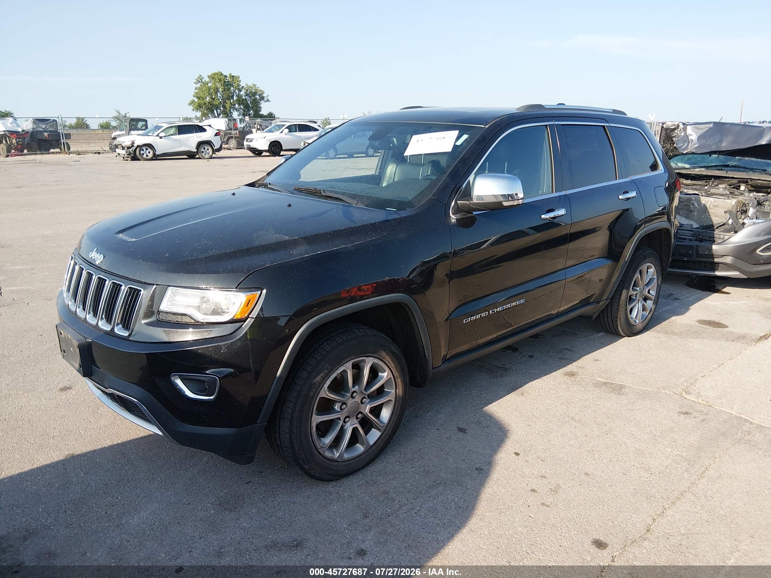 2015 Jeep Grand Cherokee Limited Black vin: 1C4RJFBG3FC812207