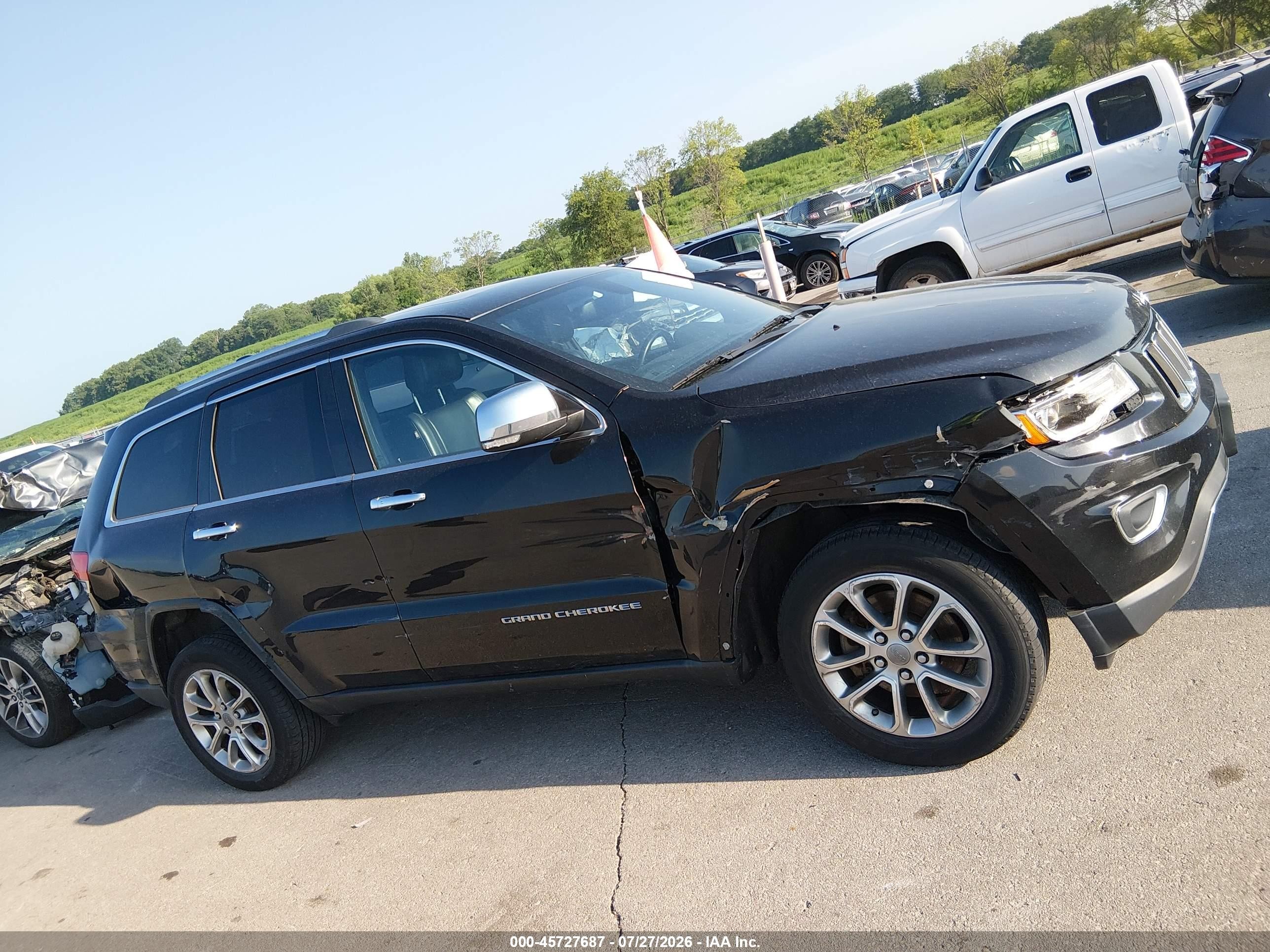 2015 Jeep Grand Cherokee Limited Black vin: 1C4RJFBG3FC812207