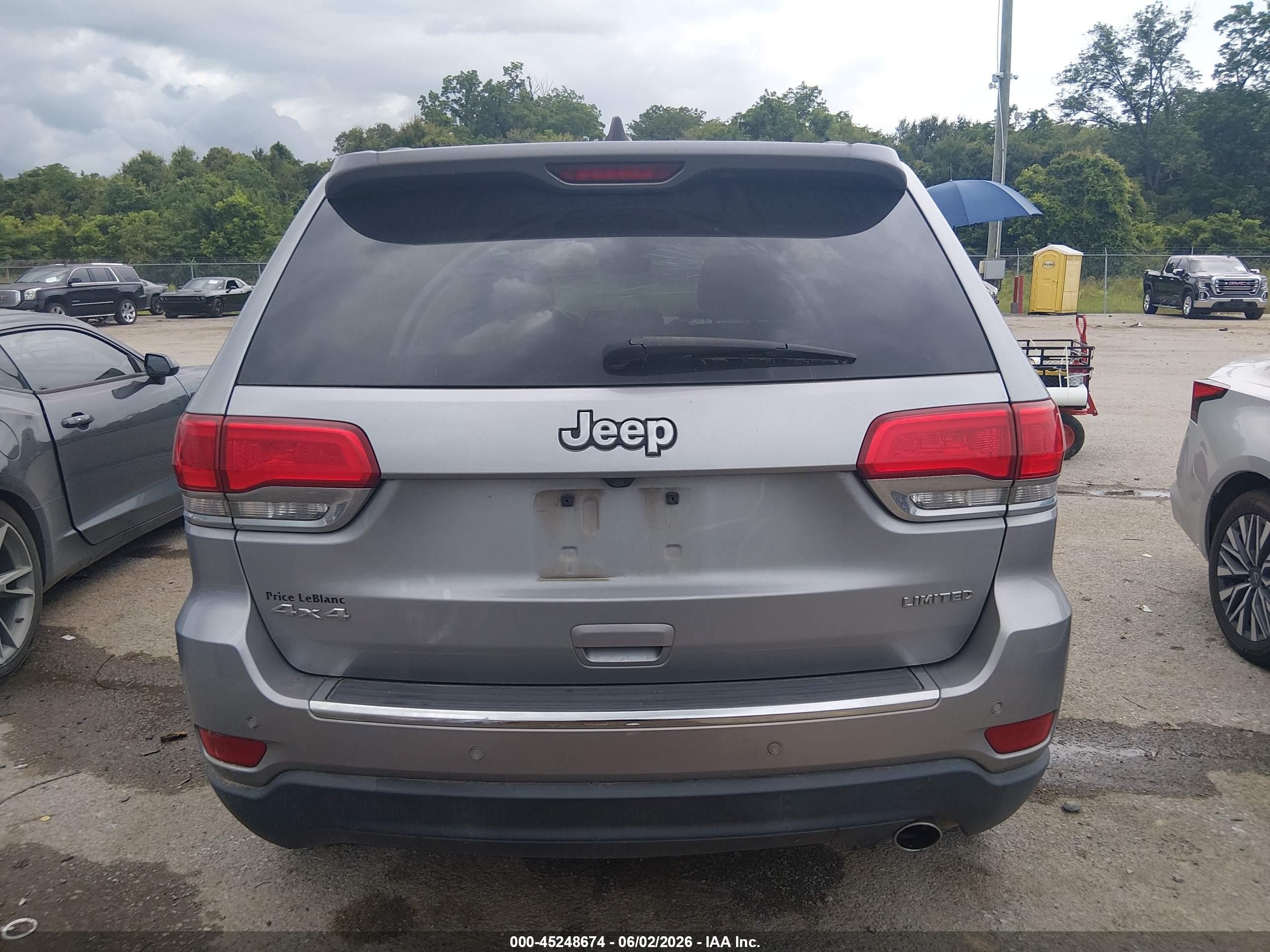2017 Jeep Grand Cherokee Limited 4x4 Silver vin: 1C4RJFBG3HC931877