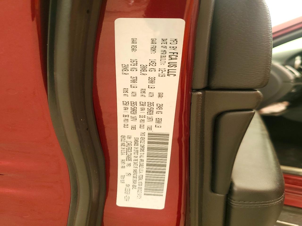 2020 Jeep Grand Cherokee Limited Red vin: 1C4RJFBG3LC240695