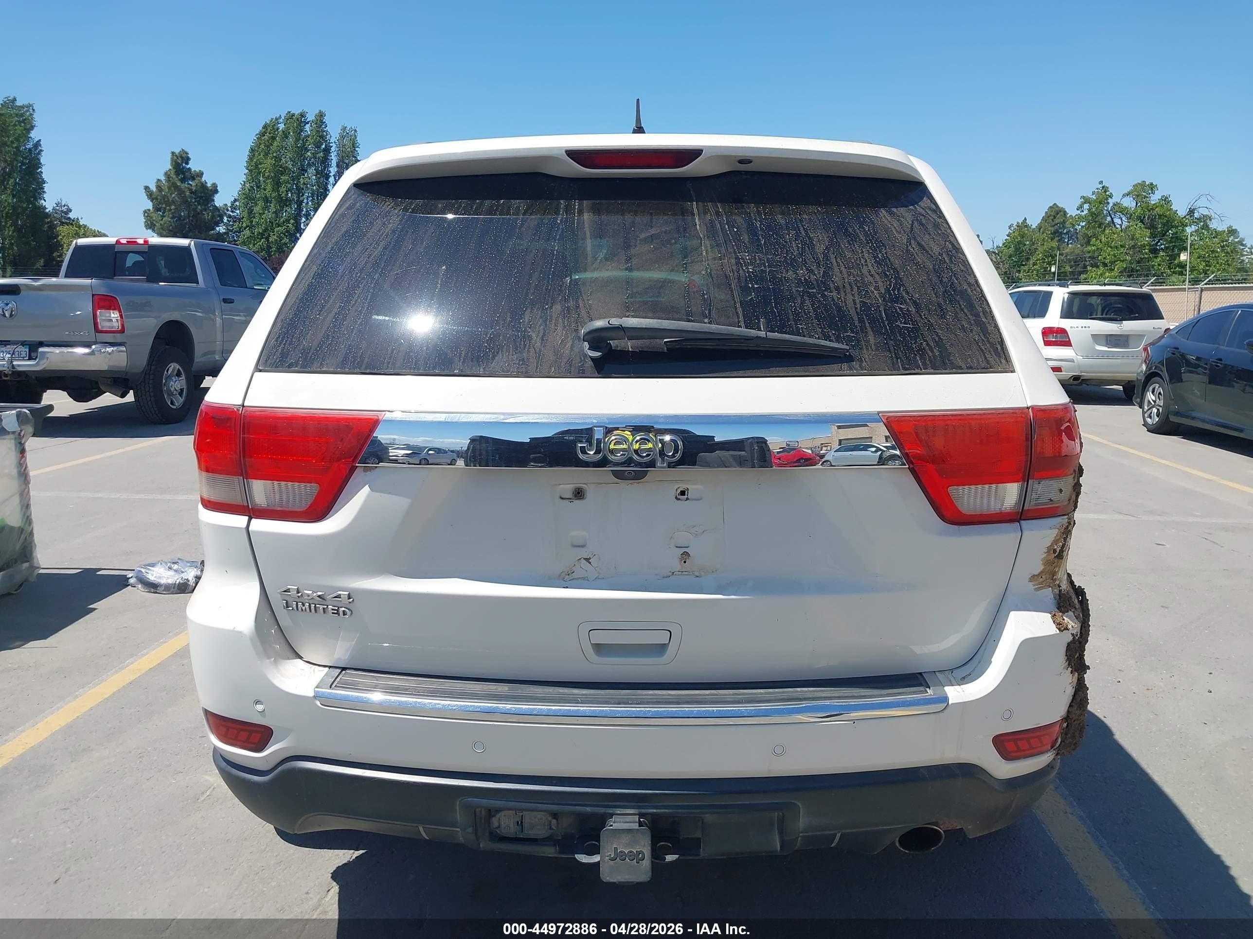 2012 Jeep Grand Cherokee Limited White vin: 1C4RJFBG4CC179065
