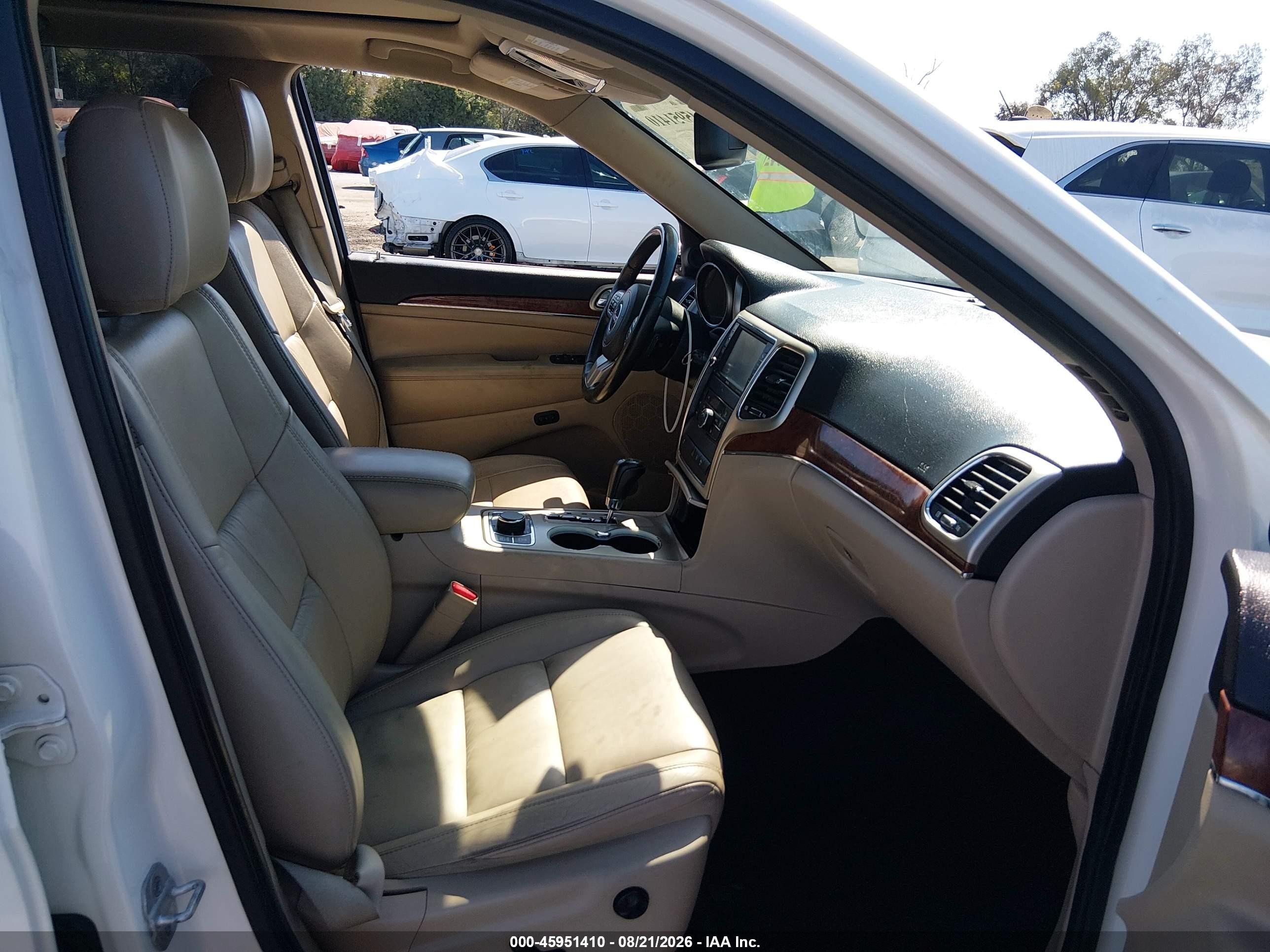 2012 Jeep Grand Cherokee Limited White vin: 1C4RJFBG4CC217314