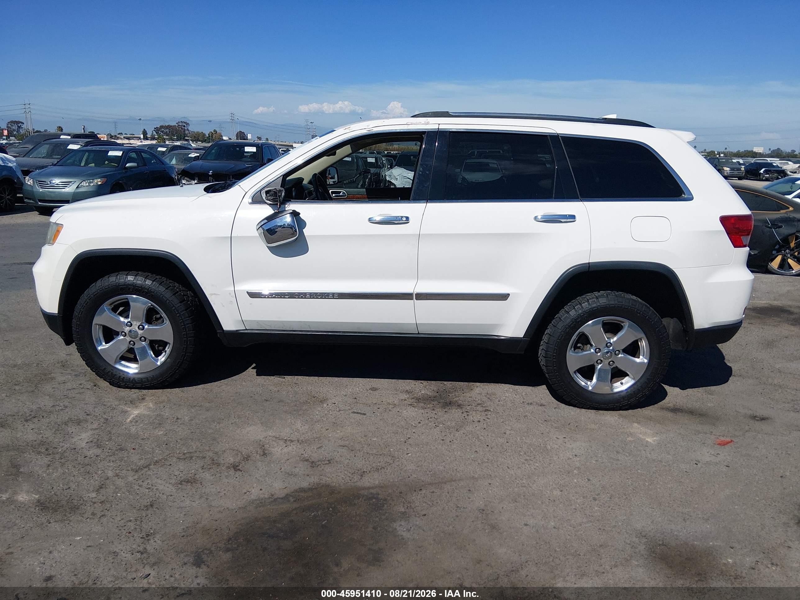 2012 Jeep Grand Cherokee Limited White vin: 1C4RJFBG4CC217314