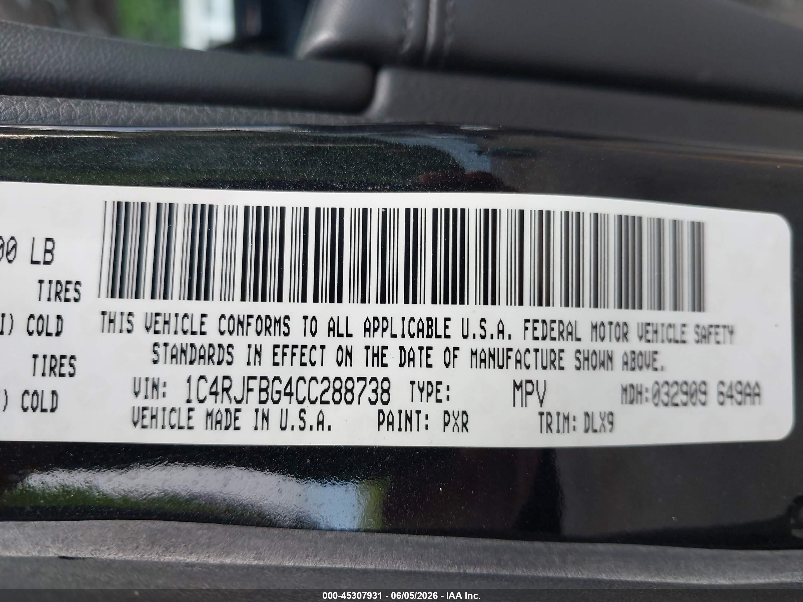 2012 Jeep Grand Cherokee Limited Black vin: 1C4RJFBG4CC288738