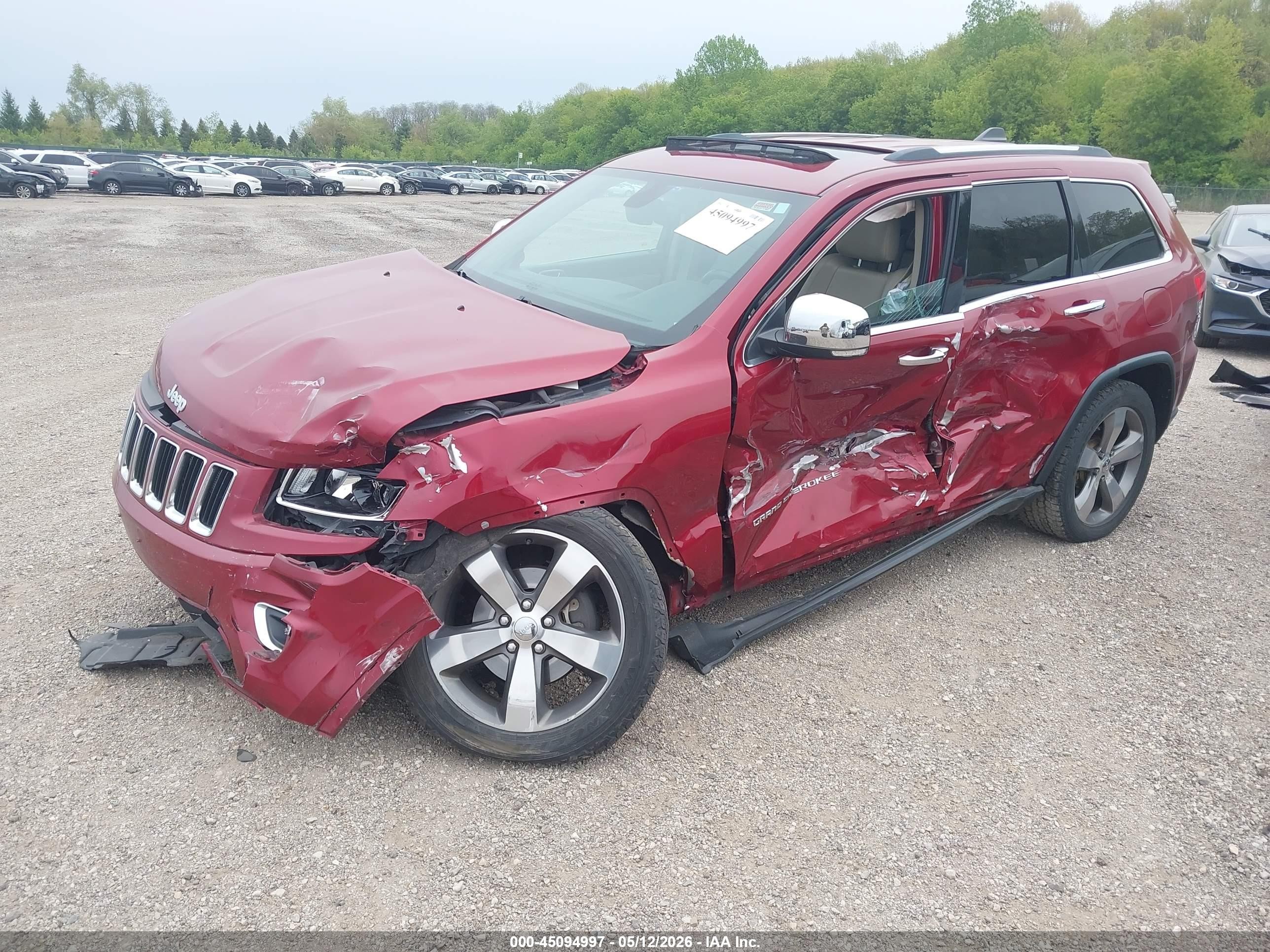 2014 Jeep Grand Cherokee Limited Red vin: 1C4RJFBG4EC112694