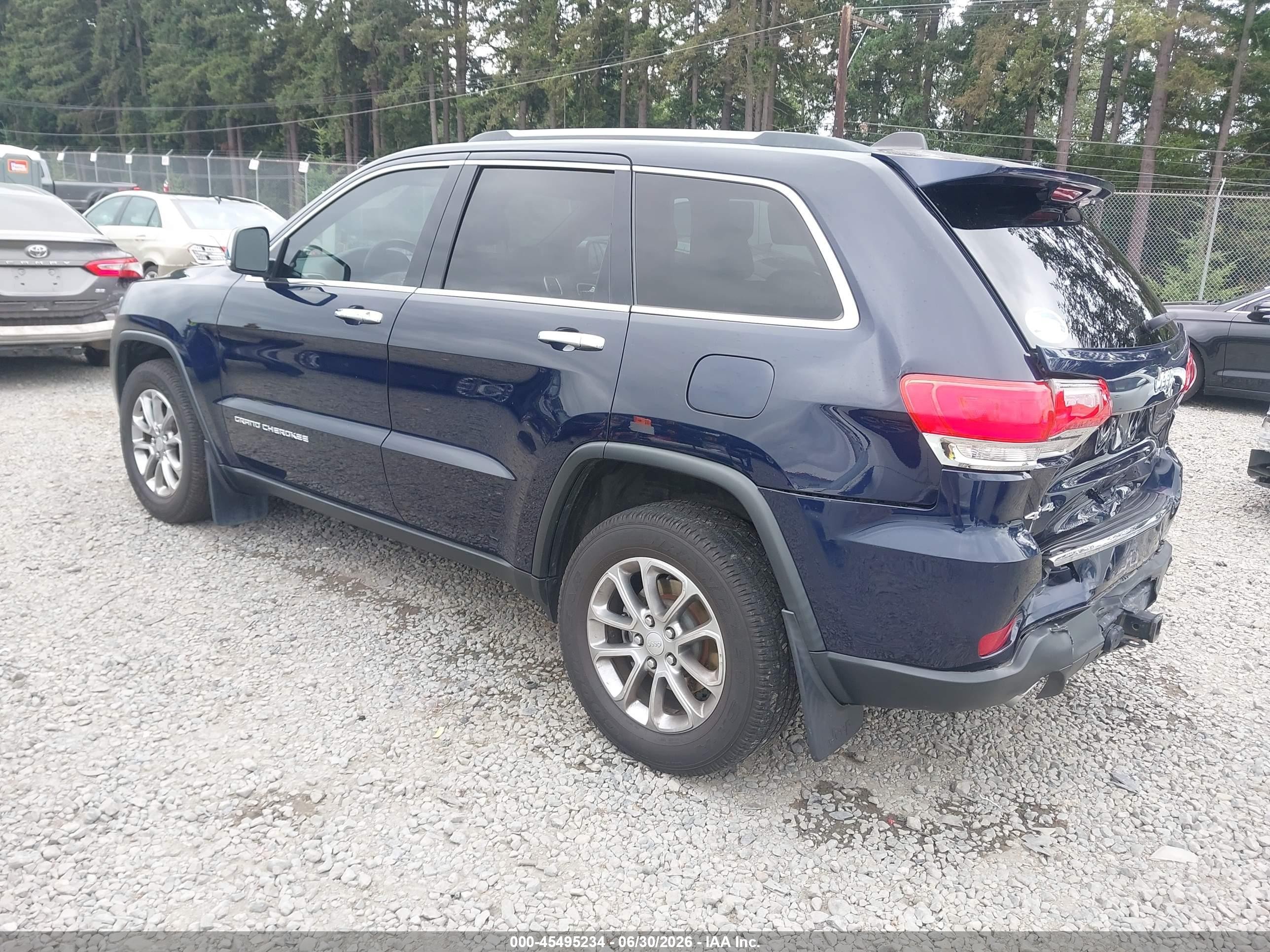 2014 Jeep Grand Cherokee Limited Blue vin: 1C4RJFBG4EC197231