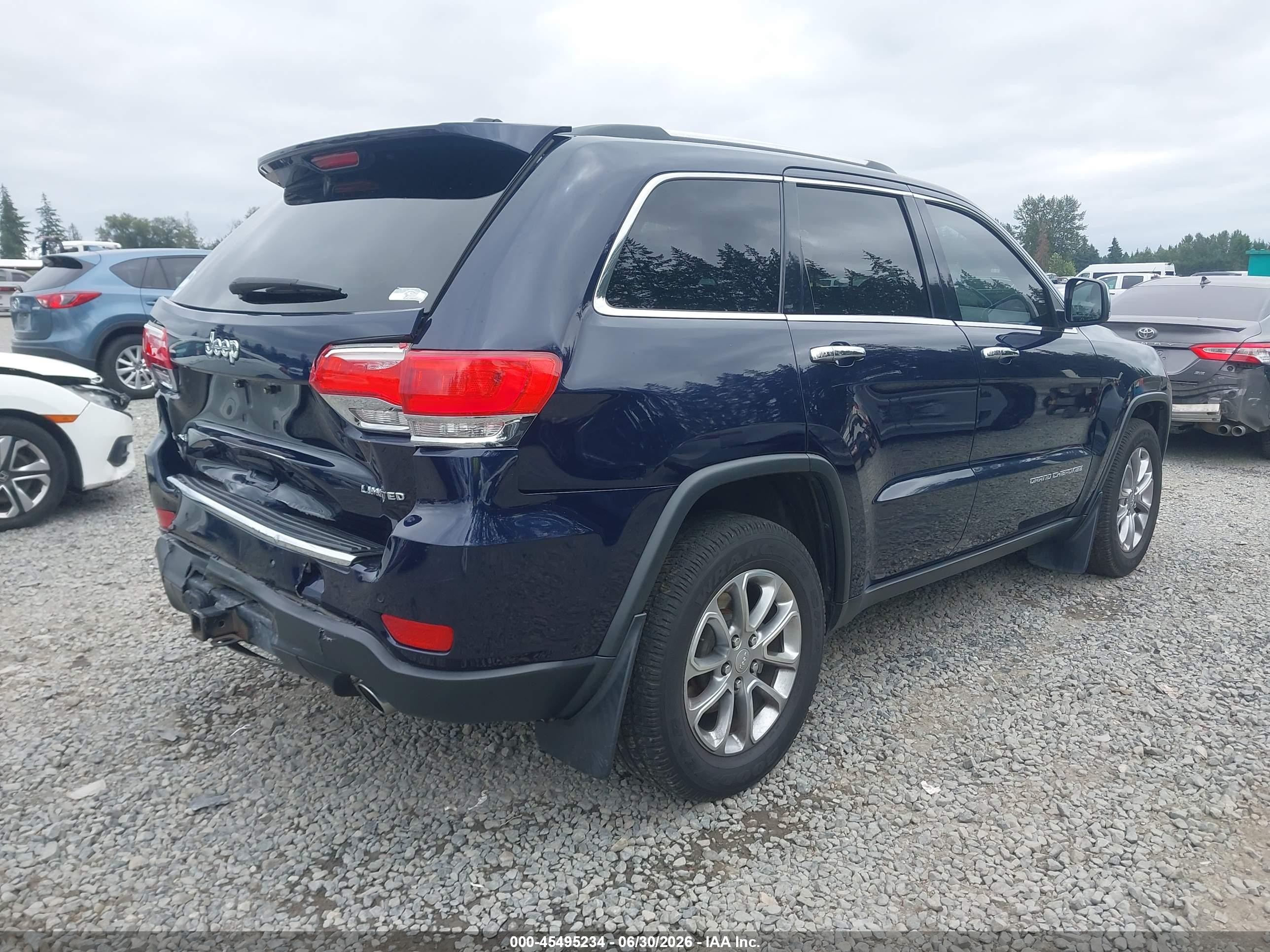 2014 Jeep Grand Cherokee Limited Blue vin: 1C4RJFBG4EC197231
