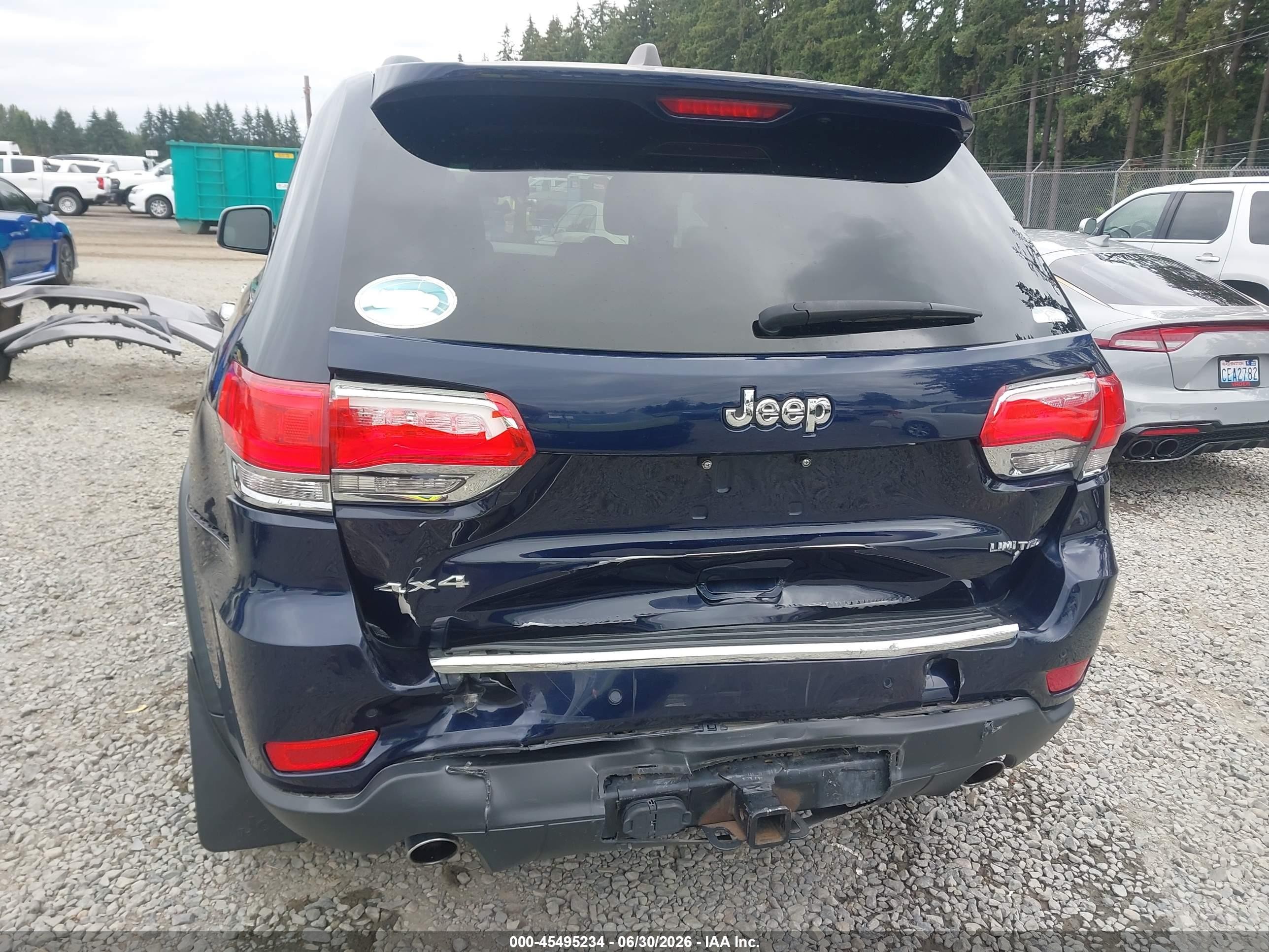 2014 Jeep Grand Cherokee Limited Blue vin: 1C4RJFBG4EC197231
