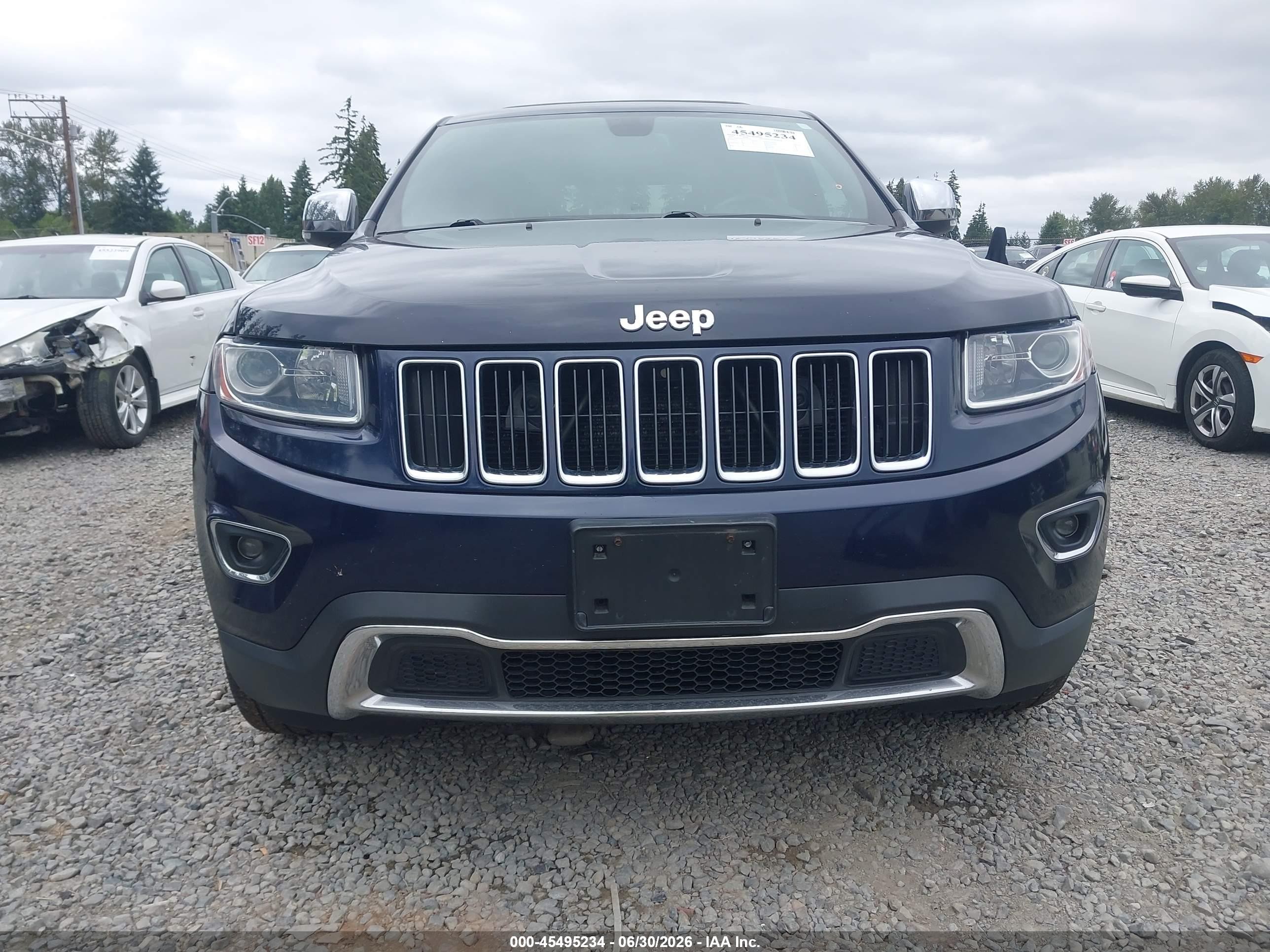 2014 Jeep Grand Cherokee Limited Blue vin: 1C4RJFBG4EC197231
