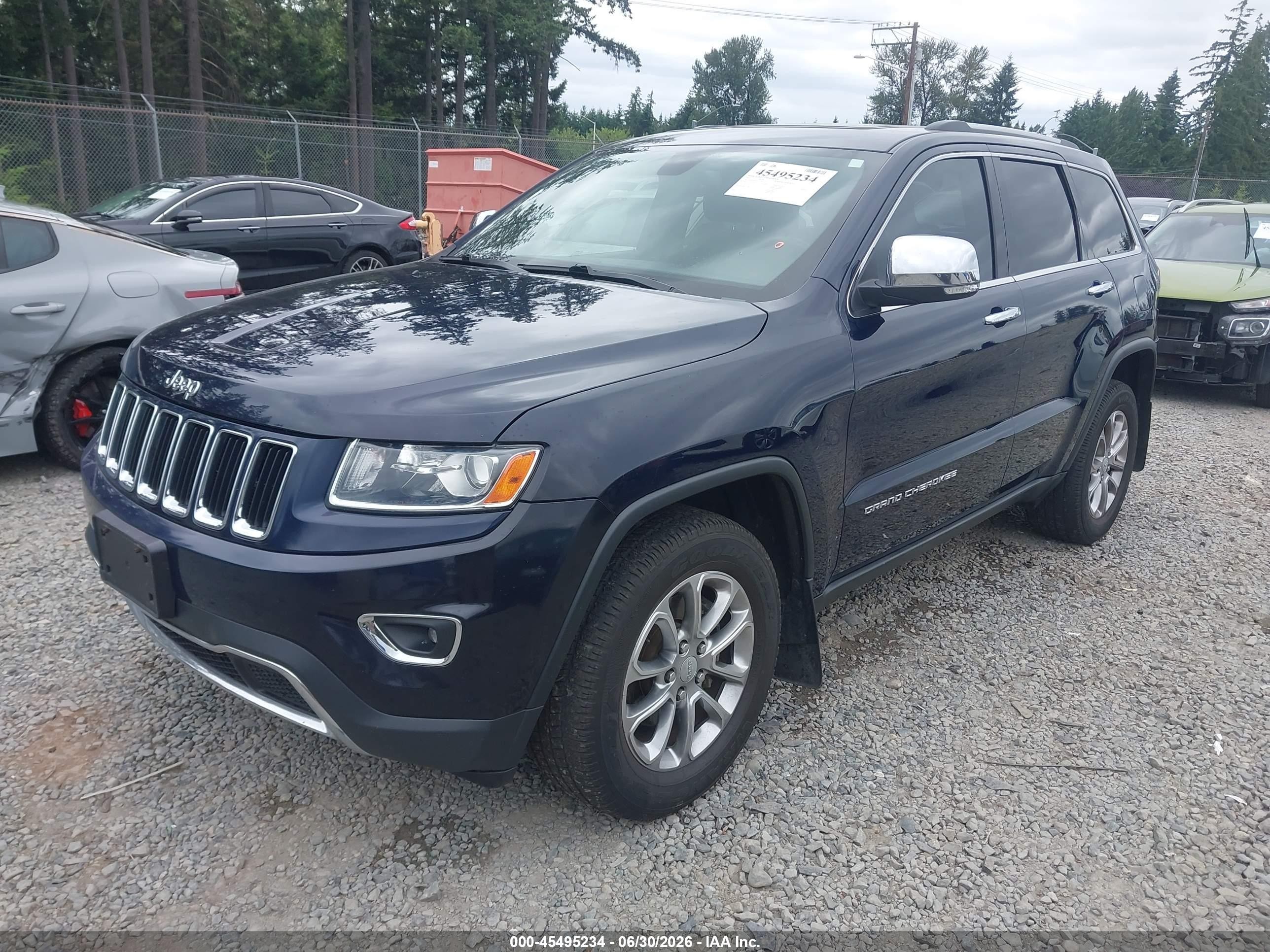 2014 Jeep Grand Cherokee Limited Blue vin: 1C4RJFBG4EC197231