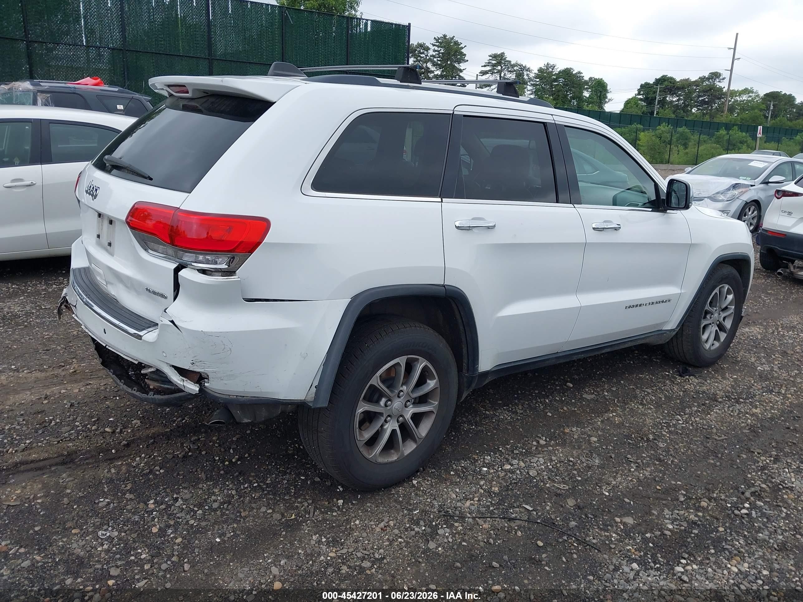2014 Jeep Grand Cherokee Limited Белый vin: 1C4RJFBG4EC200676