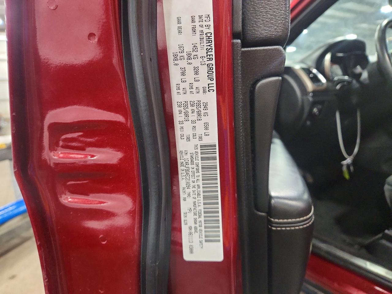2014 Jeep Grand Cherokee Limited Red vin: 1C4RJFBG4EC210284