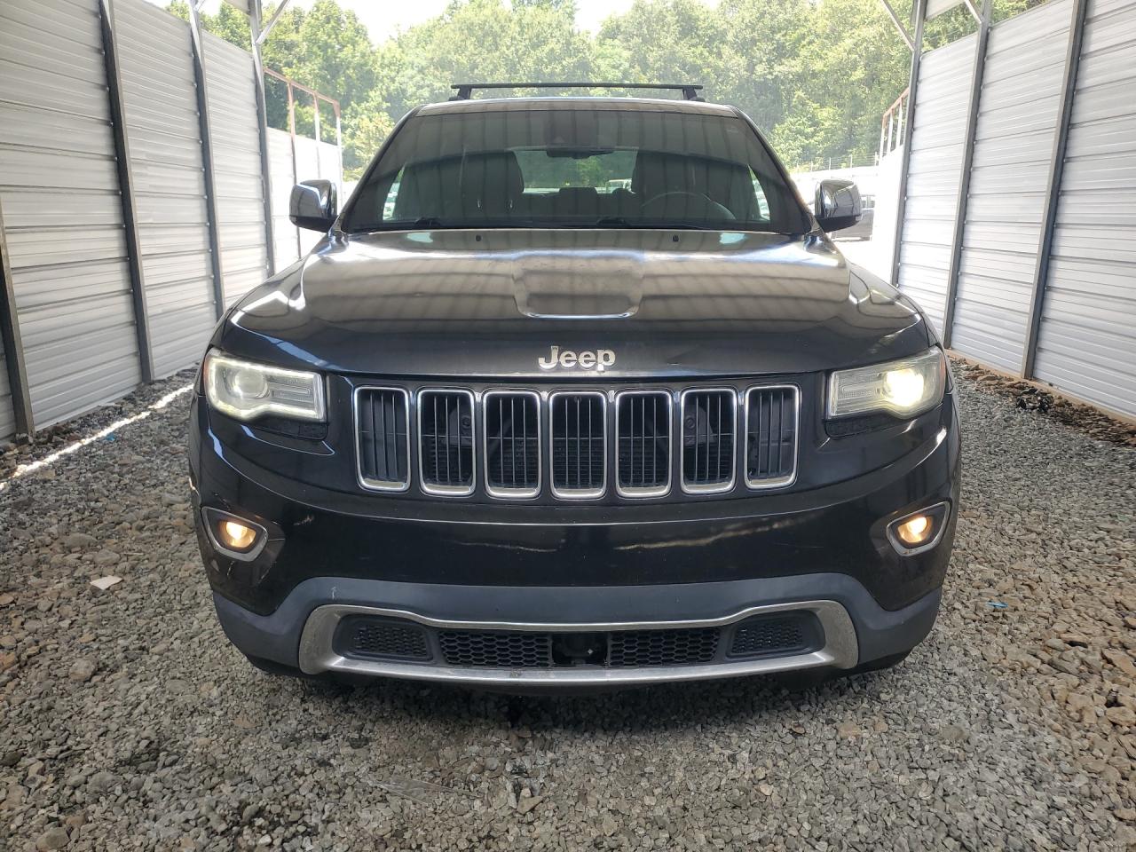 2014 Jeep Grand Cherokee Limited Black vin: 1C4RJFBG4EC215579 Damage: Front Bumper/Cover, Scraped, 4 To 5 Inches