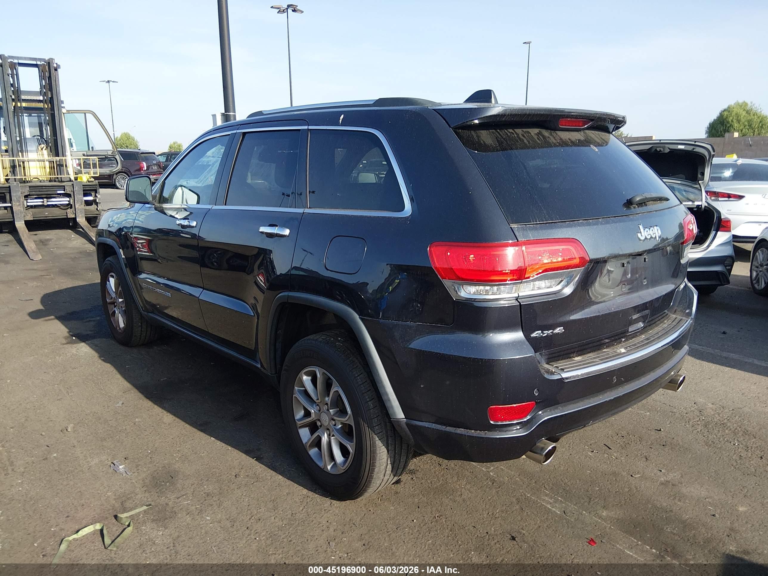 2014 Jeep Grand Cherokee Limited Black vin: 1C4RJFBG4EC219549