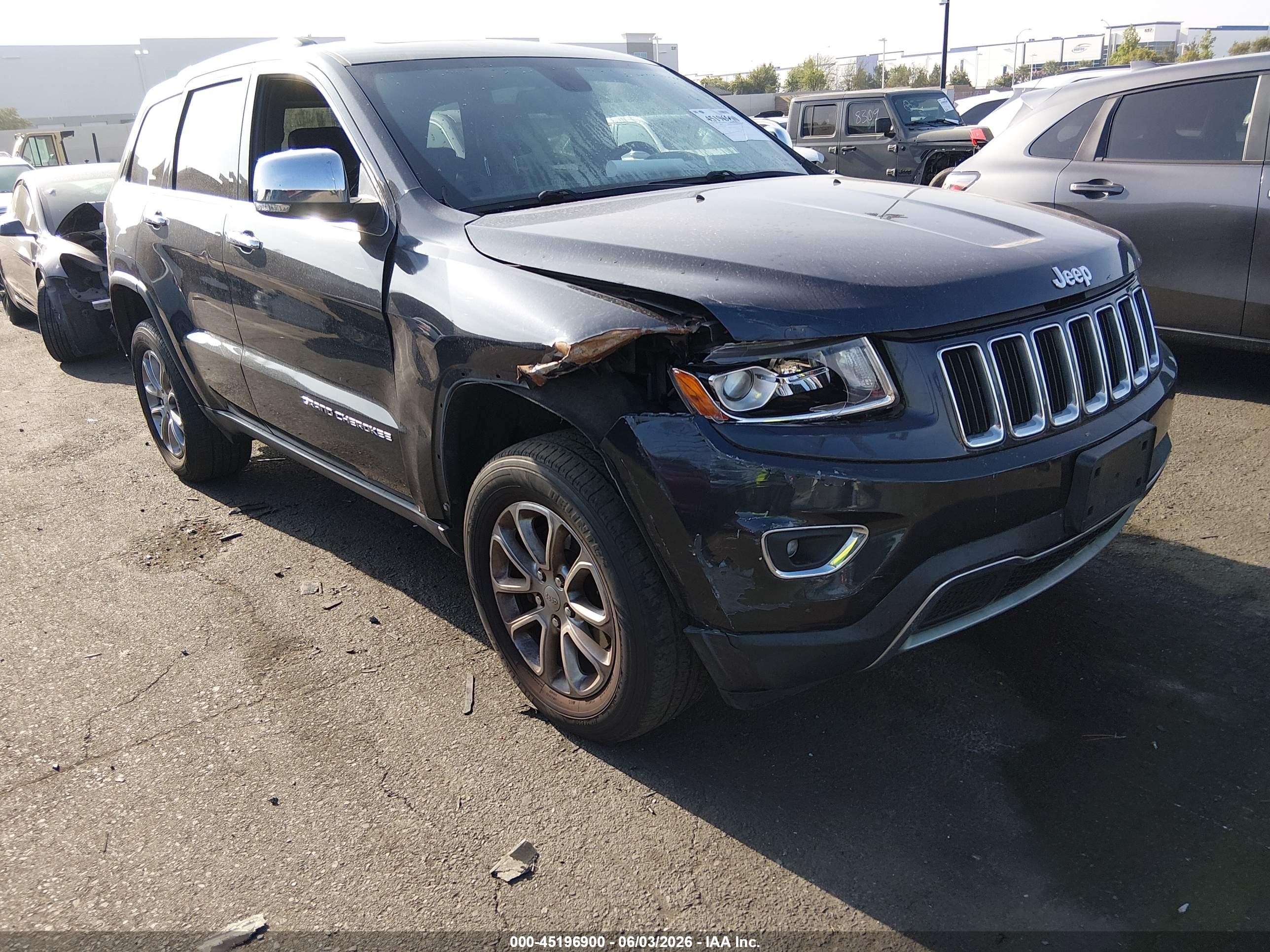 2014 Jeep Grand Cherokee Limited Black vin: 1C4RJFBG4EC219549