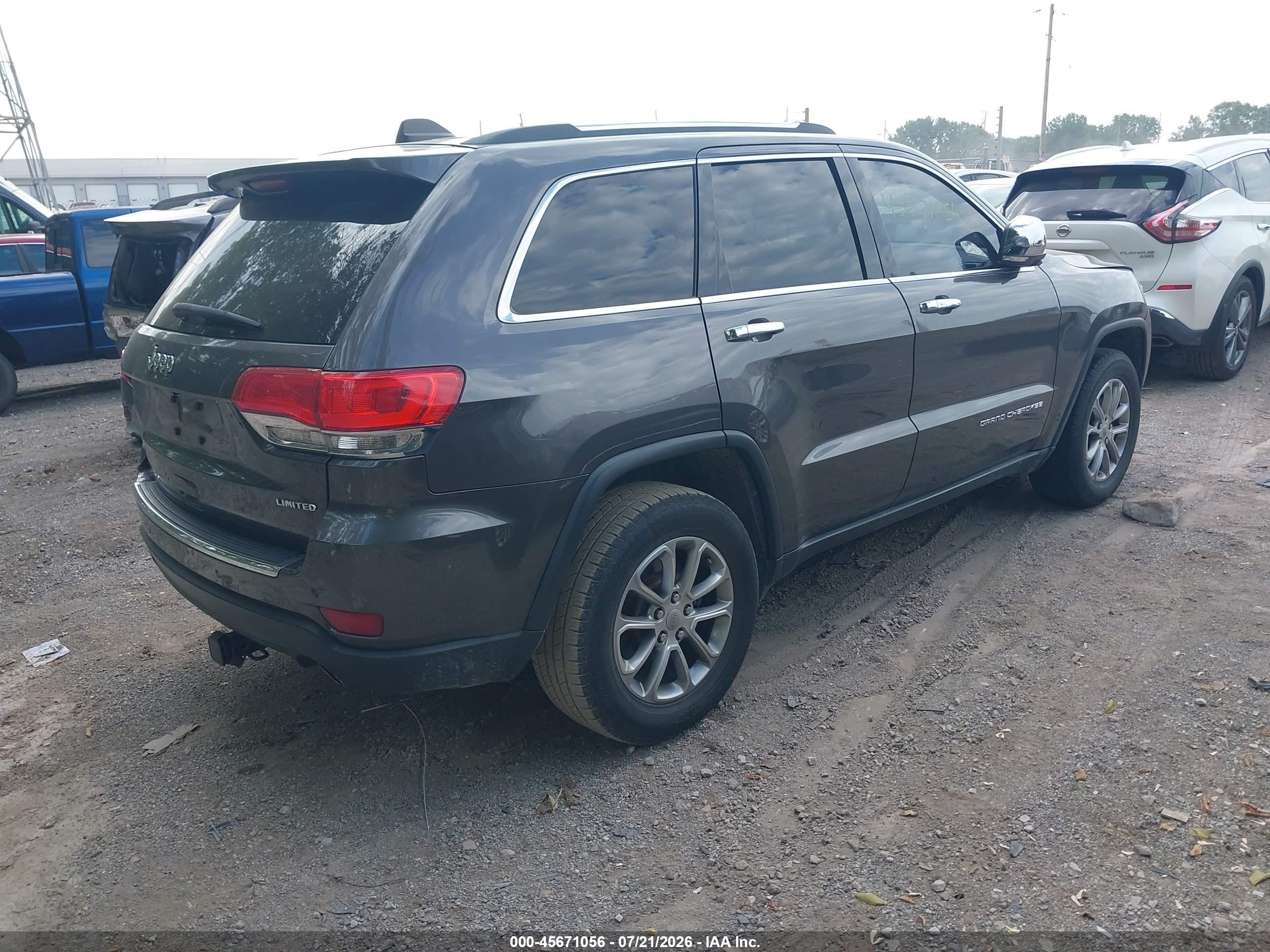 2014 Jeep Grand Cherokee Limited Gray vin: 1C4RJFBG4EC227201