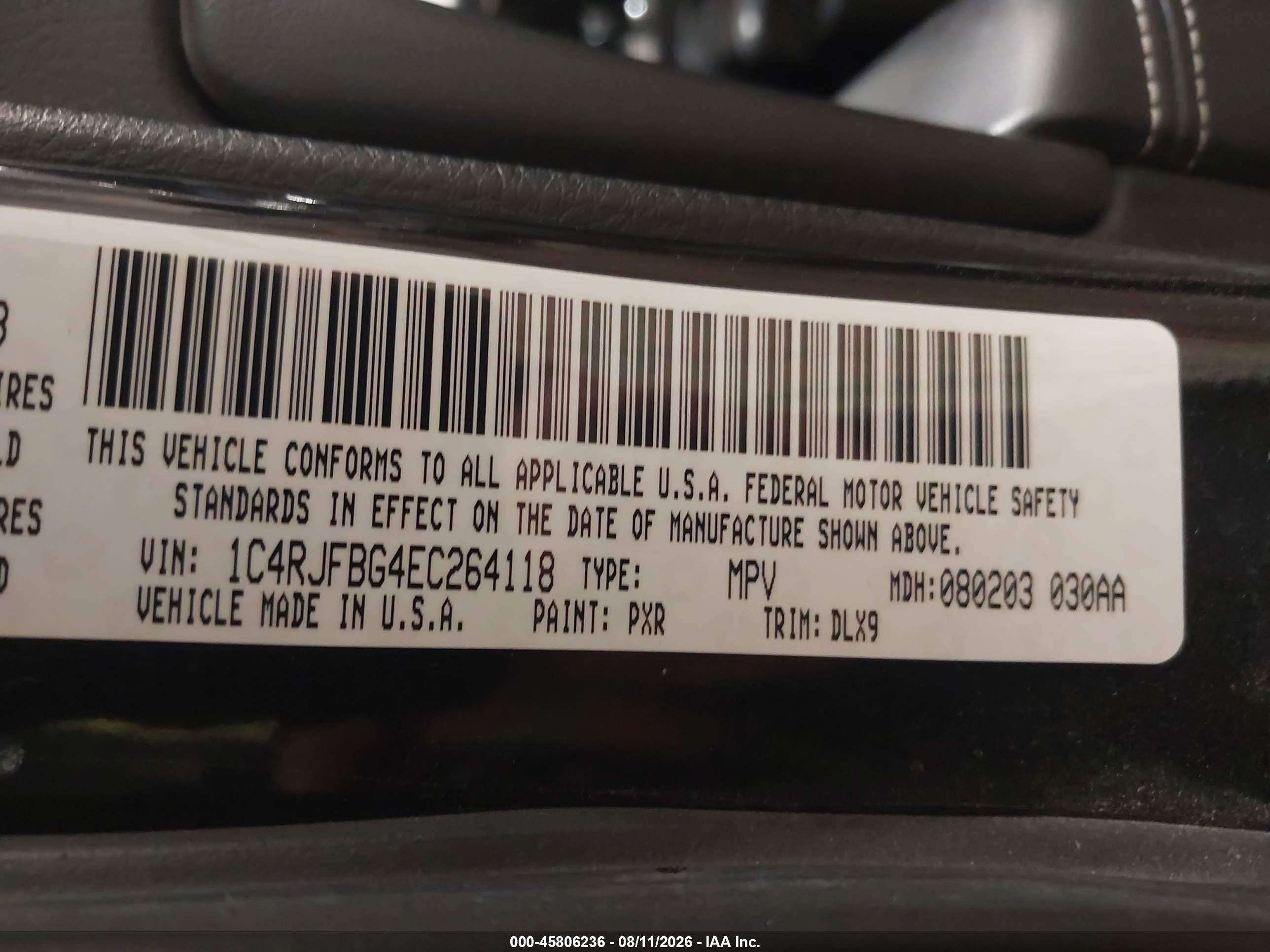 2014 Jeep Grand Cherokee Limited Black vin: 1C4RJFBG4EC264118