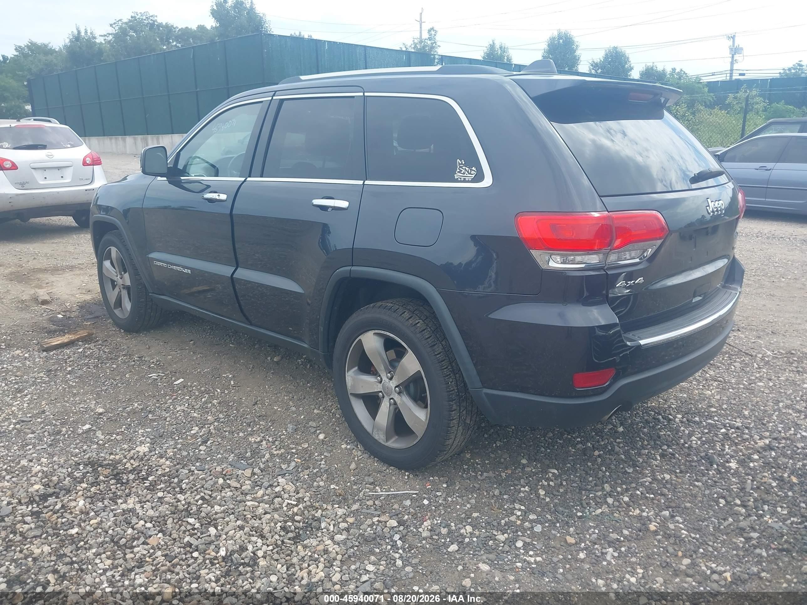 2014 Jeep Grand Cherokee Limited Gray vin: 1C4RJFBG4EC334538