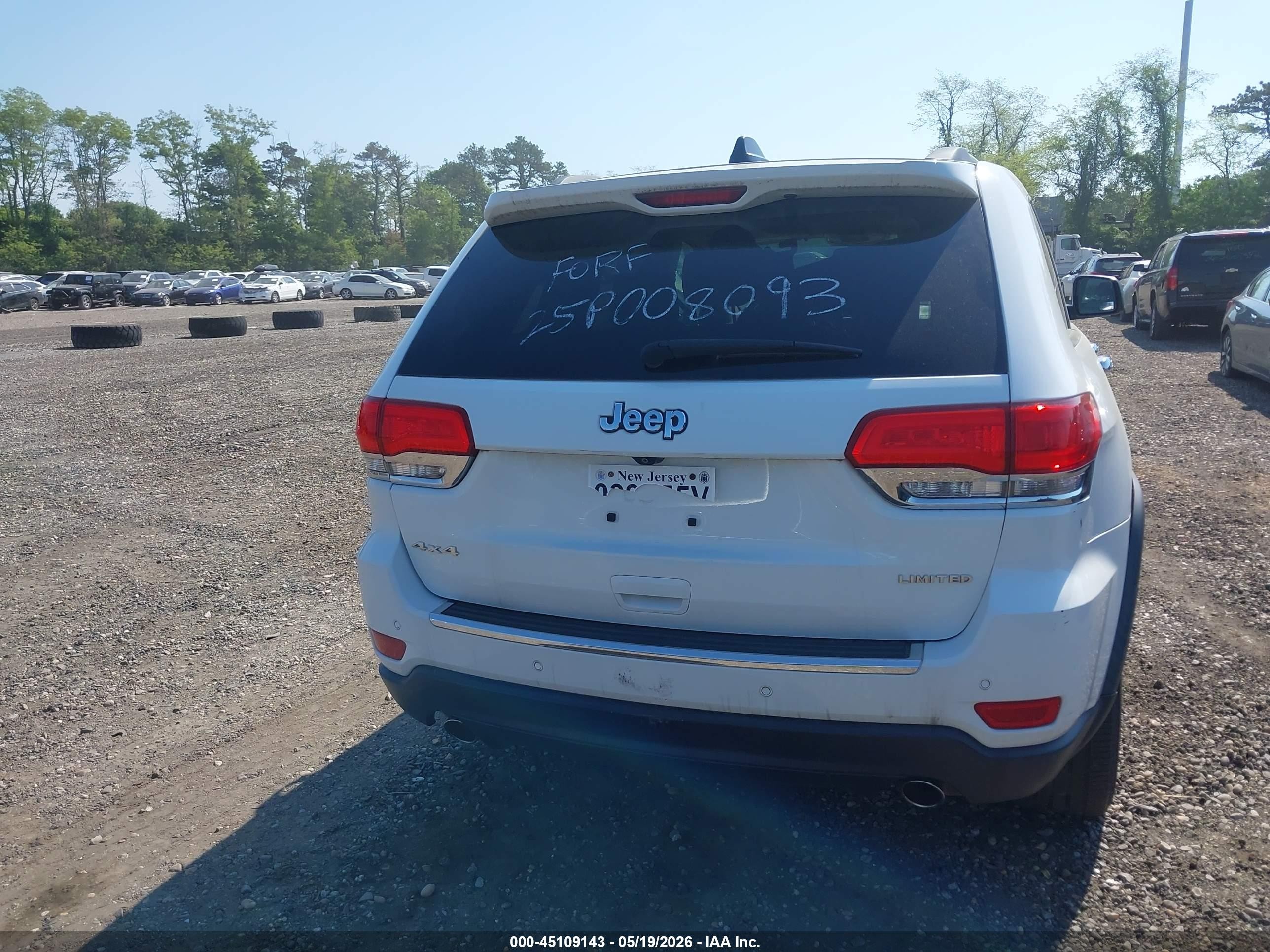 2014 Jeep Grand Cherokee Limited White vin: 1C4RJFBG4EC356717