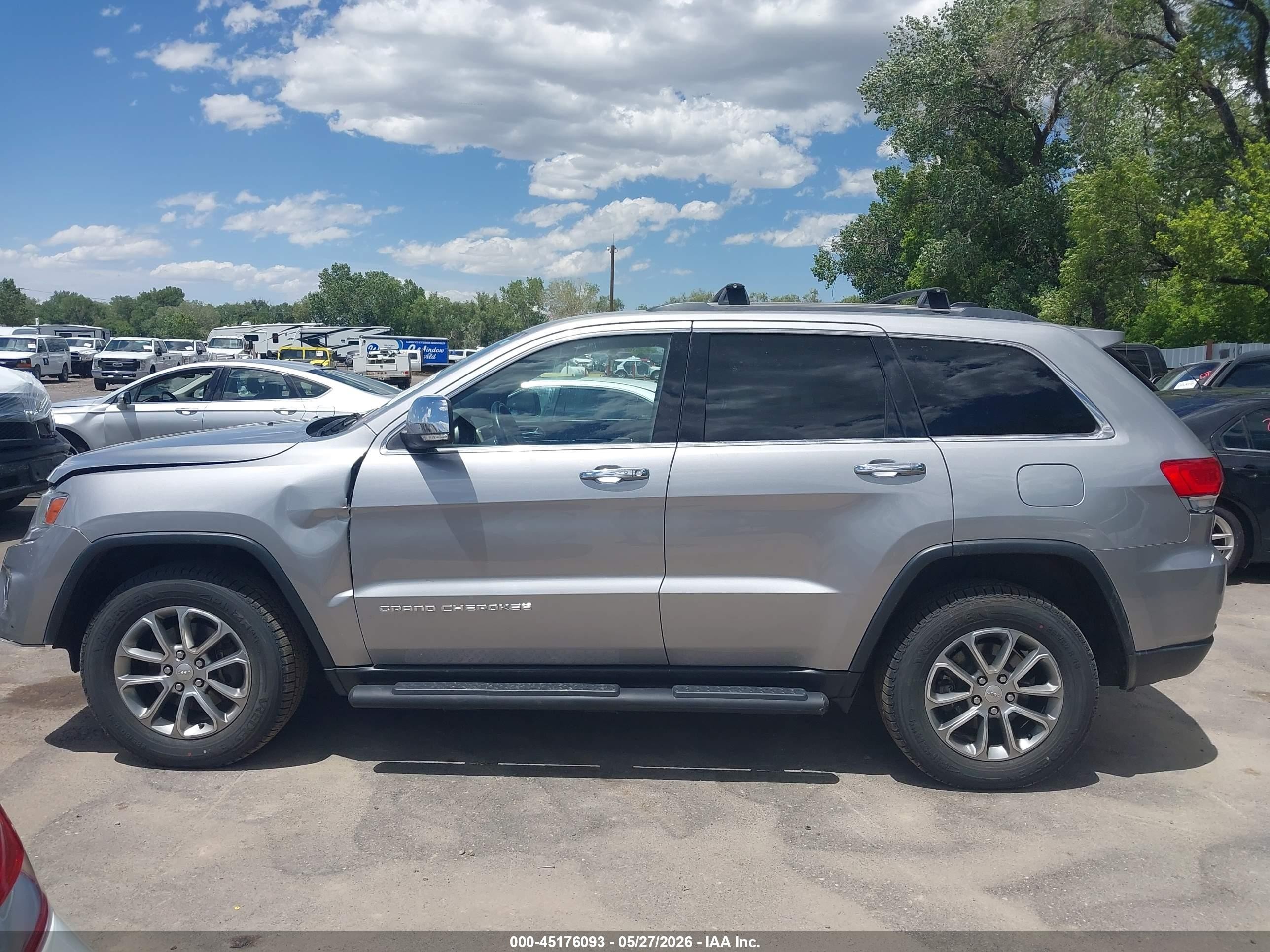 2014 Jeep Grand Cherokee Limited Серебряный vin: 1C4RJFBG4EC377146
