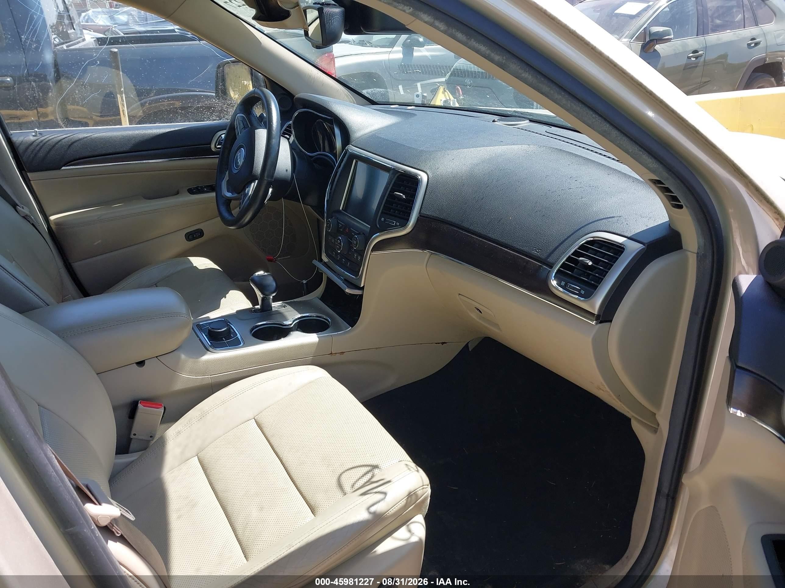 2014 Jeep Grand Cherokee Limited Beige vin: 1C4RJFBG4EC388387