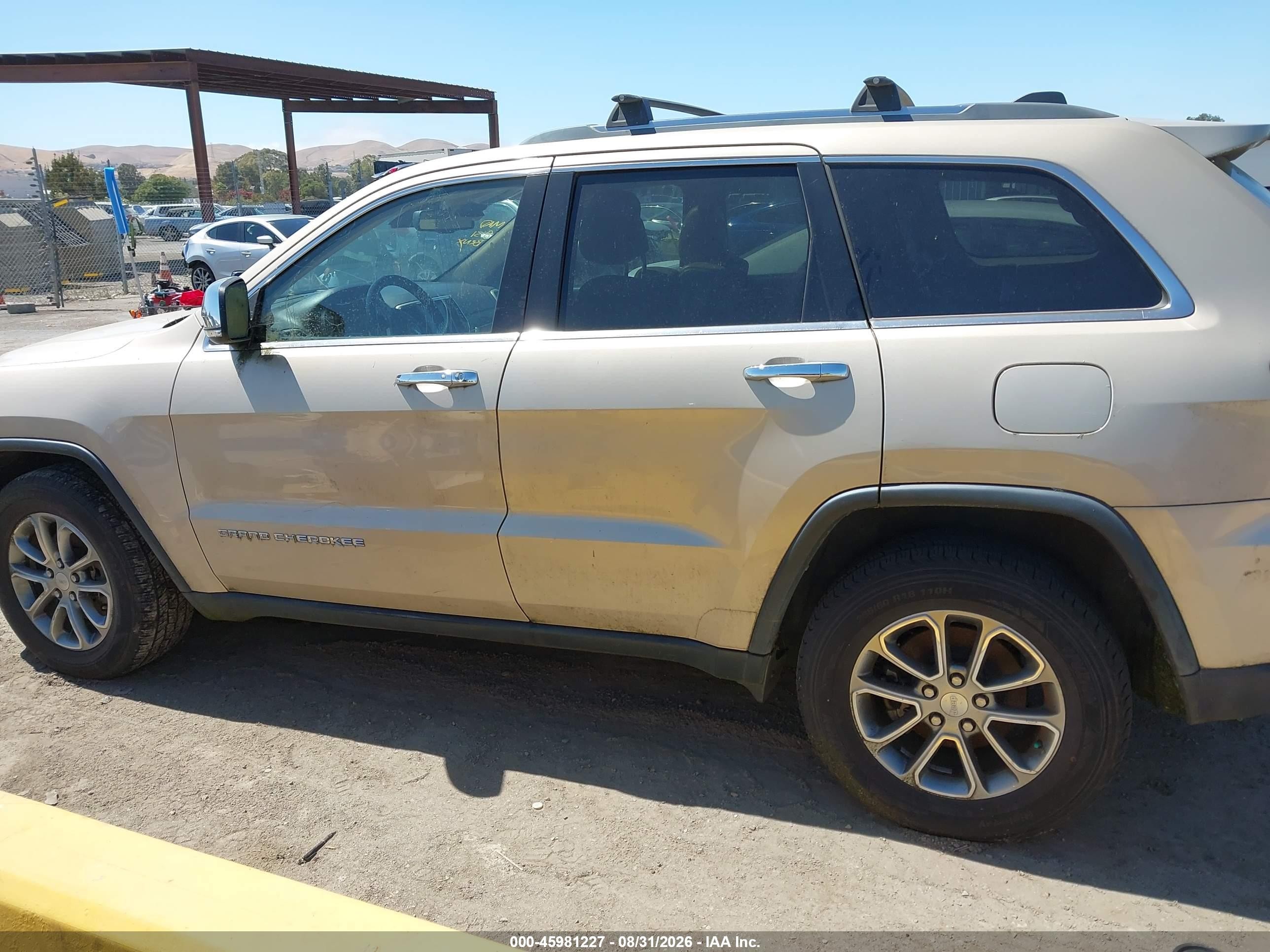 2014 Jeep Grand Cherokee Limited Beige vin: 1C4RJFBG4EC388387