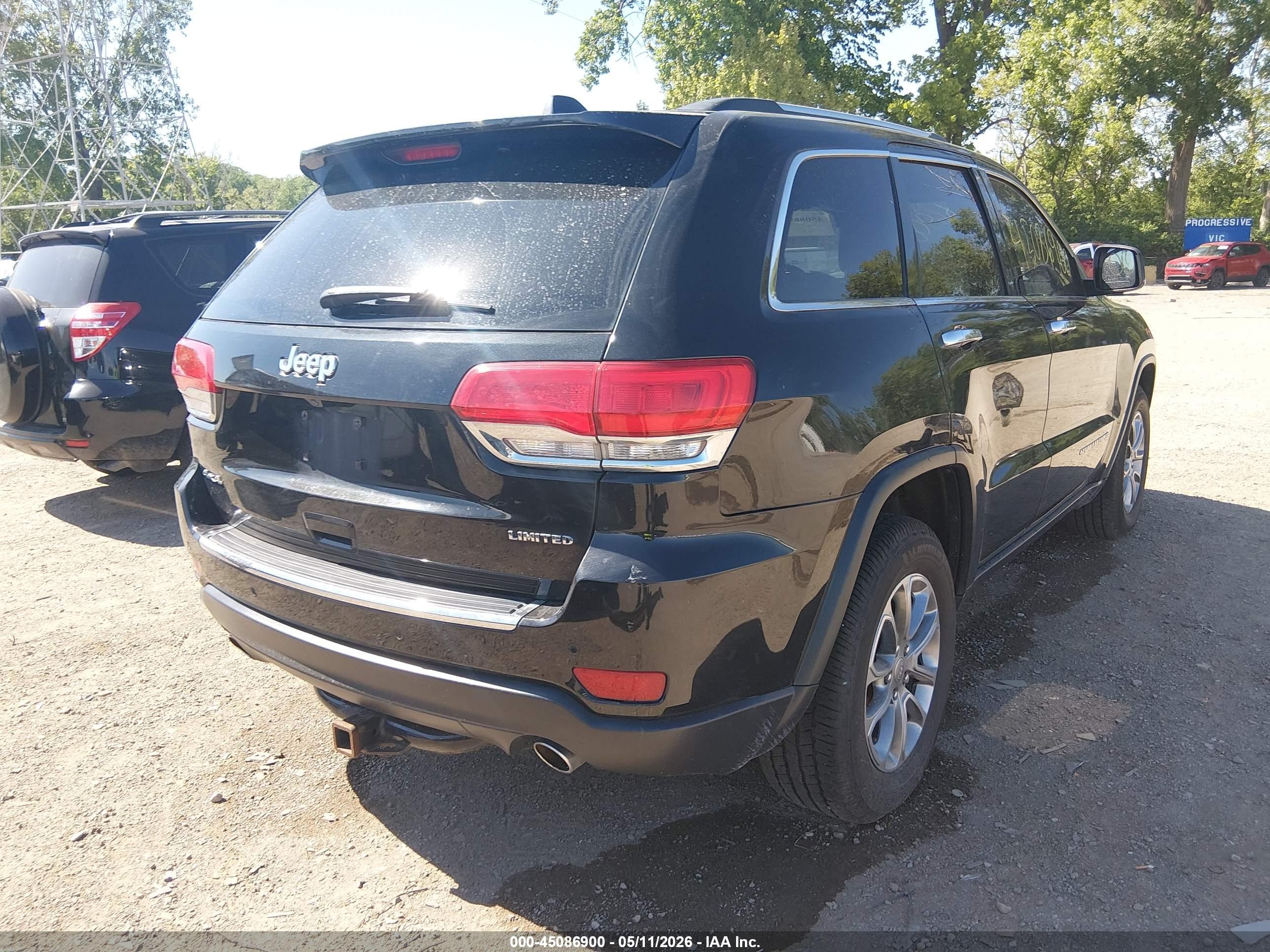 2014 Jeep Grand Cherokee Limited Black vin: 1C4RJFBG4EC463055