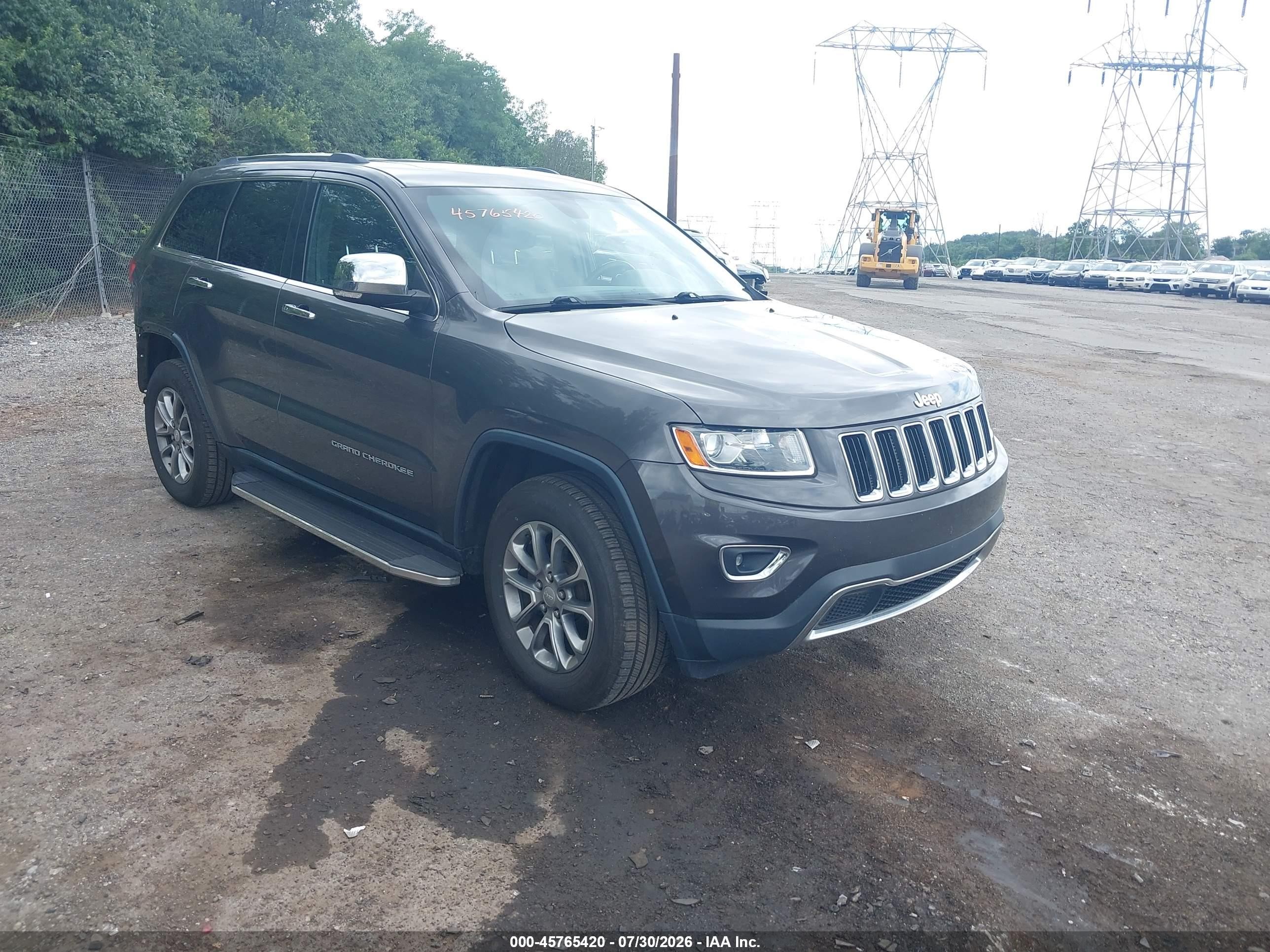 2014 Jeep Grand Cherokee Limited Серый vin: 1C4RJFBG4EC496671
