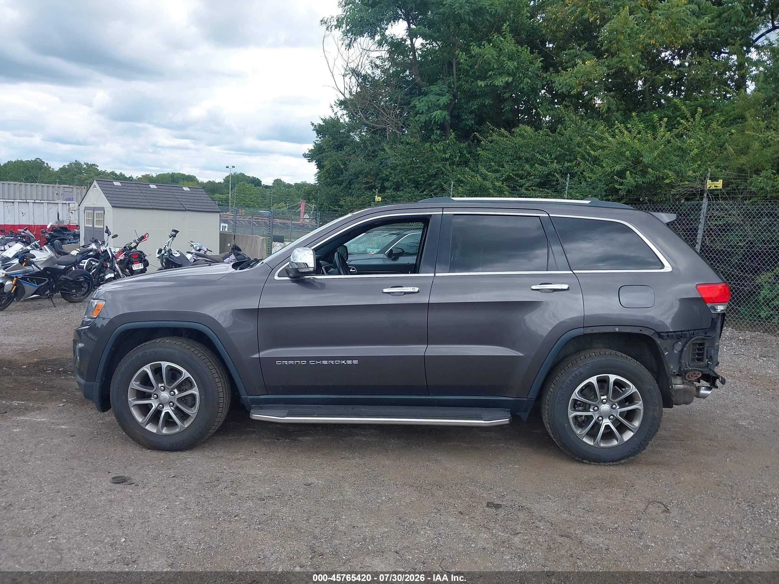 2014 Jeep Grand Cherokee Limited Серый vin: 1C4RJFBG4EC496671