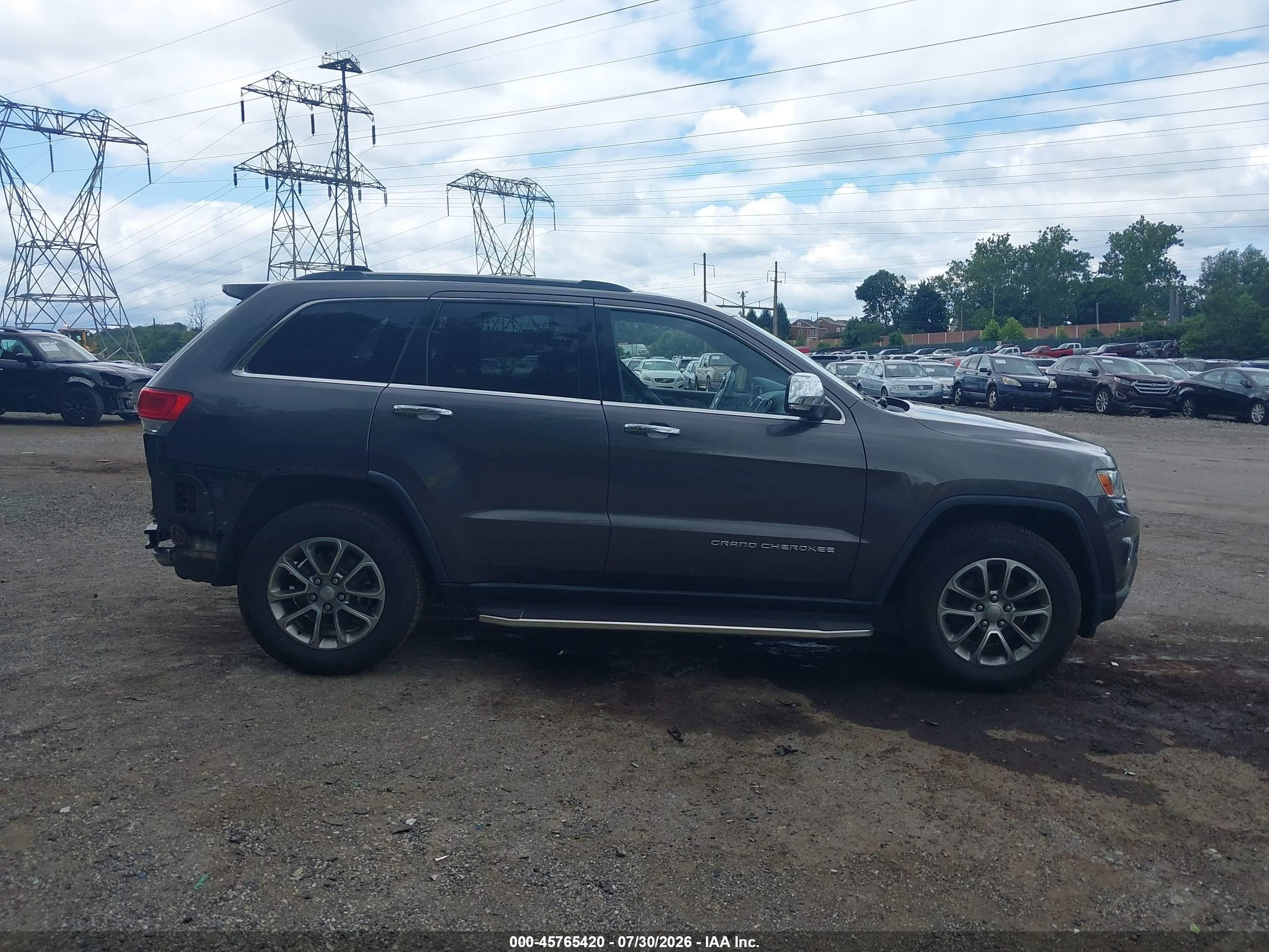 2014 Jeep Grand Cherokee Limited Серый vin: 1C4RJFBG4EC496671