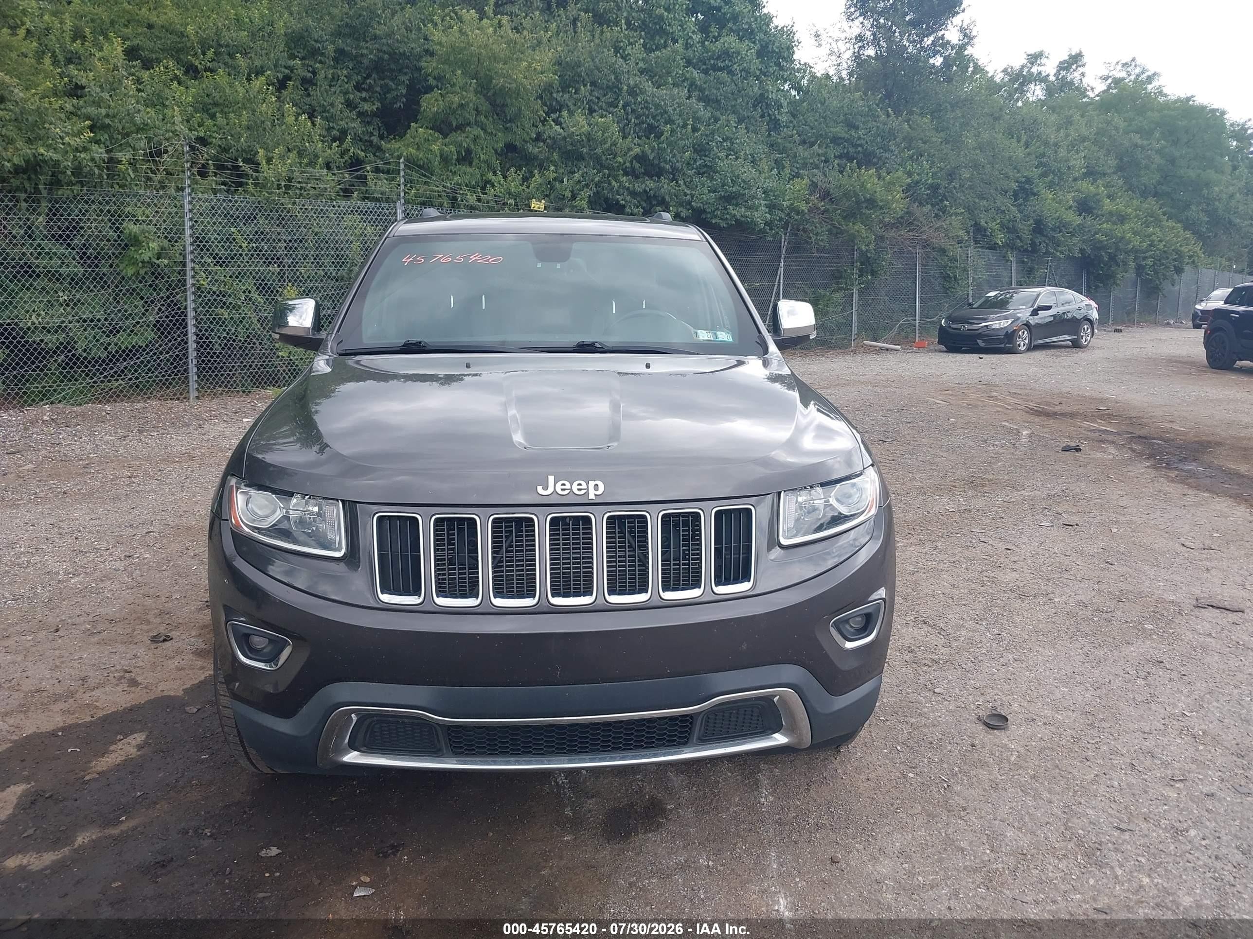 2014 Jeep Grand Cherokee Limited Серый vin: 1C4RJFBG4EC496671