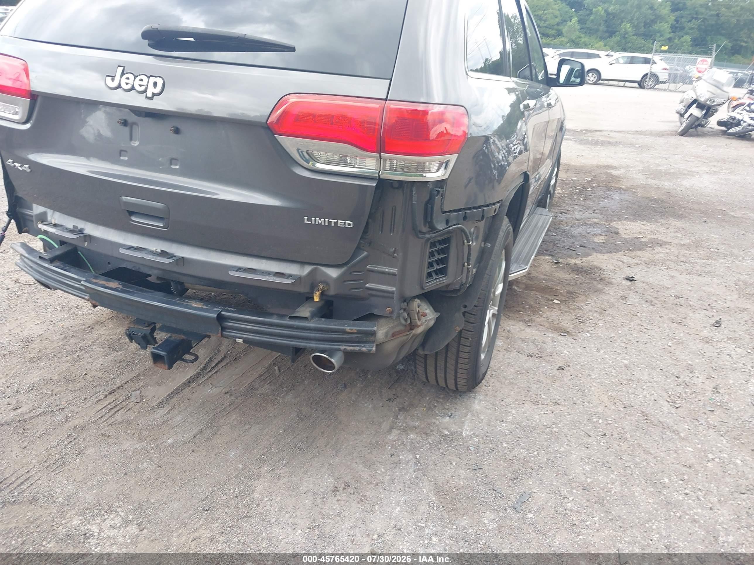 2014 Jeep Grand Cherokee Limited Серый vin: 1C4RJFBG4EC496671
