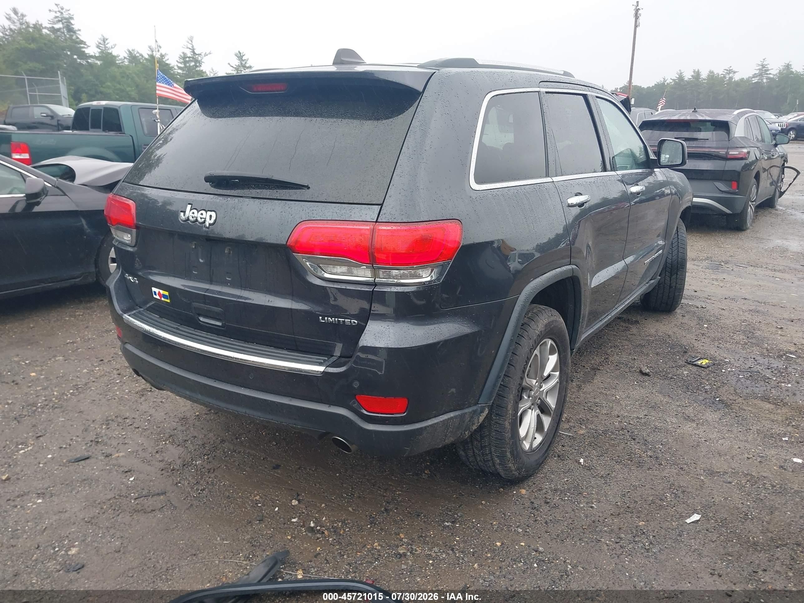 2014 Jeep Grand Cherokee Limited Black vin: 1C4RJFBG4EC517597