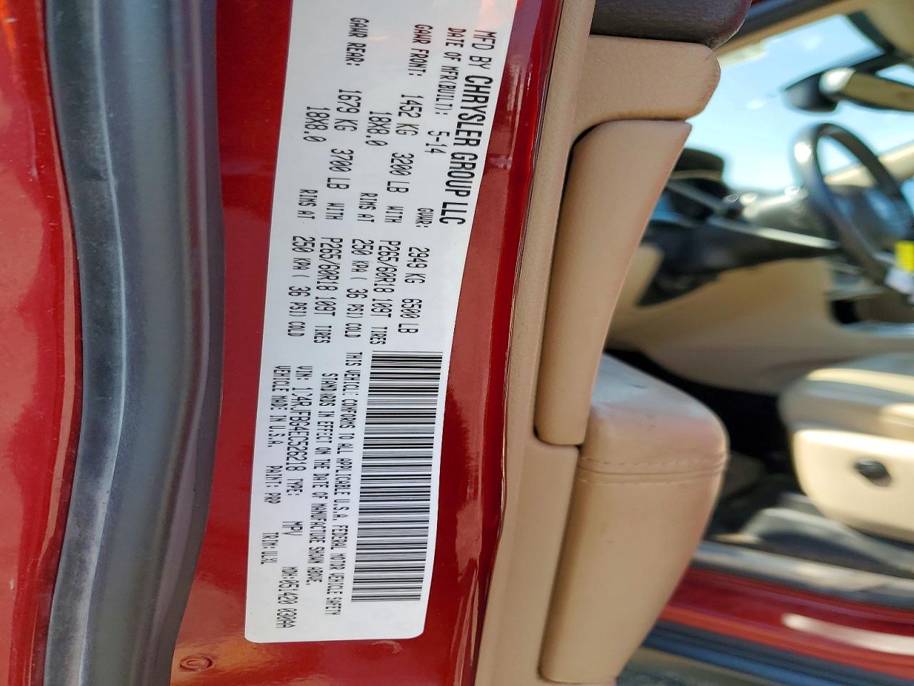 2014 Jeep Gr Cherokee Maroon vin: 1C4RJFBG4EC526218