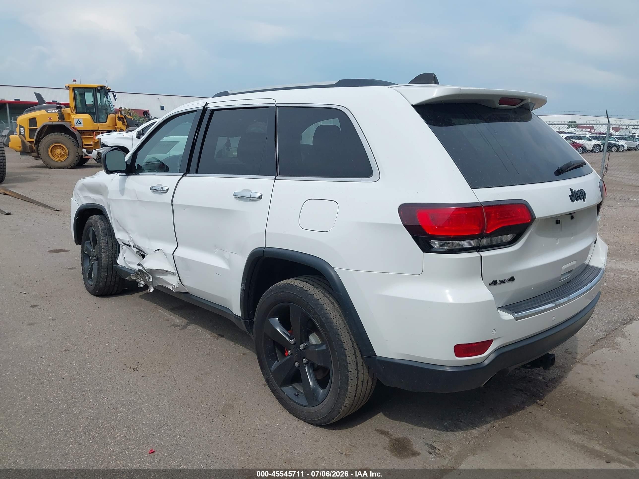 2014 Jeep Grand Cherokee Limited White vin: 1C4RJFBG4EC566962