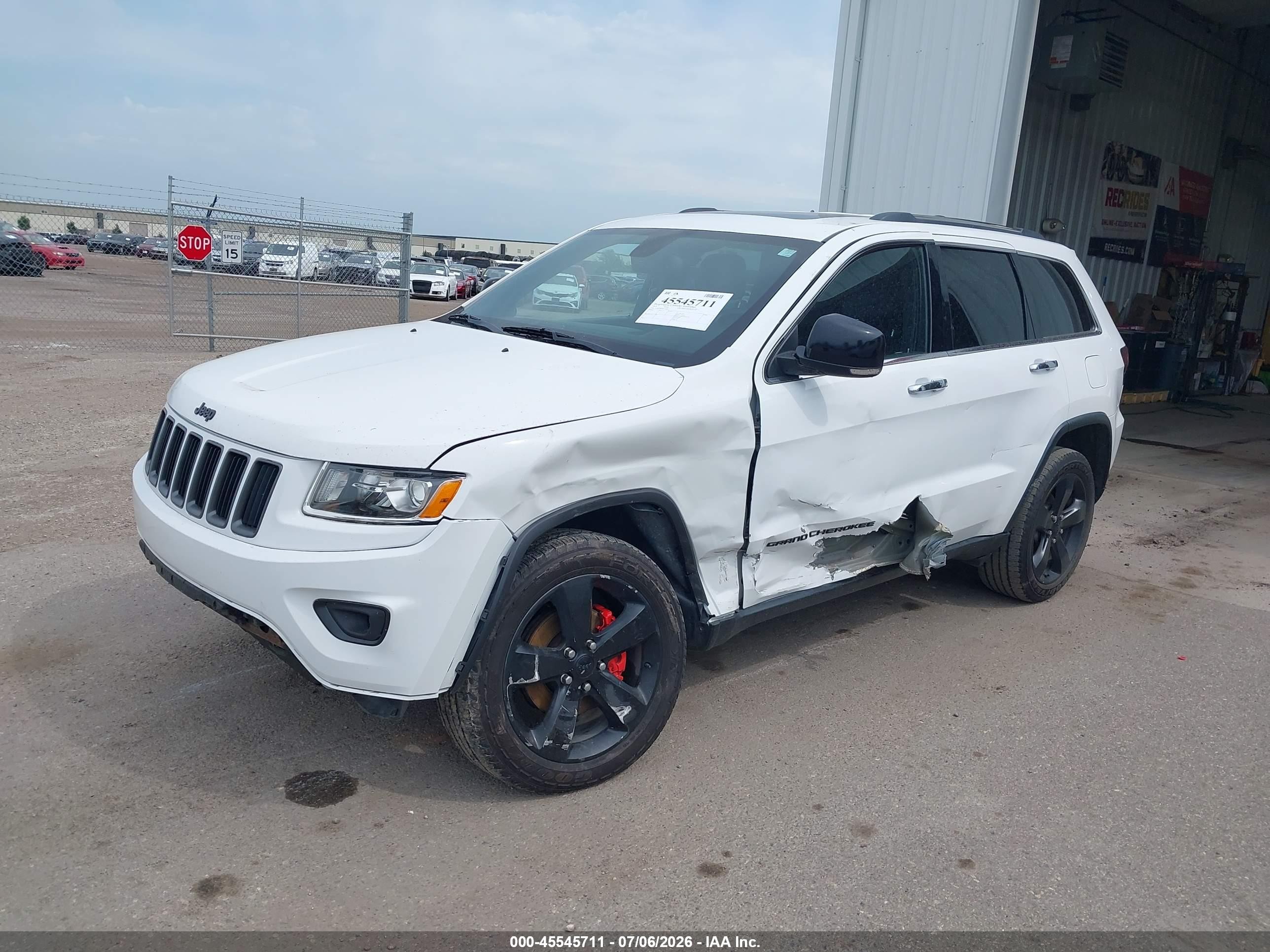 2014 Jeep Grand Cherokee Limited White vin: 1C4RJFBG4EC566962