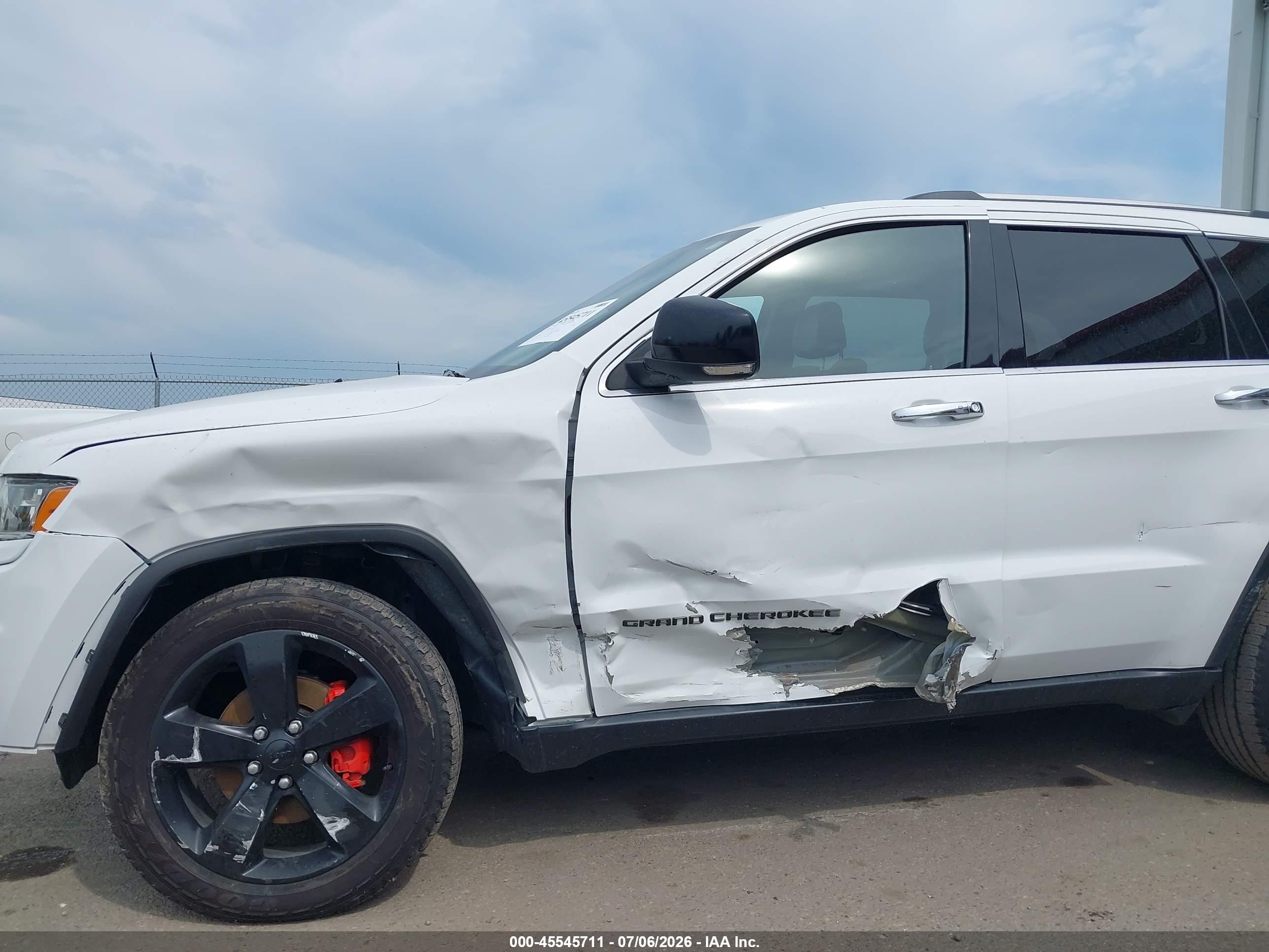 2014 Jeep Grand Cherokee Limited White vin: 1C4RJFBG4EC566962