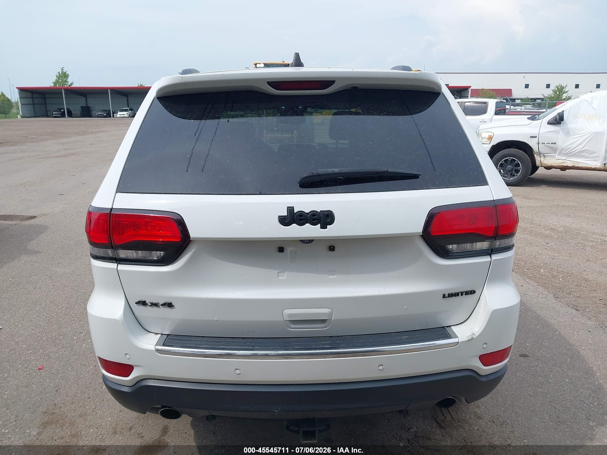 2014 Jeep Grand Cherokee Limited White vin: 1C4RJFBG4EC566962