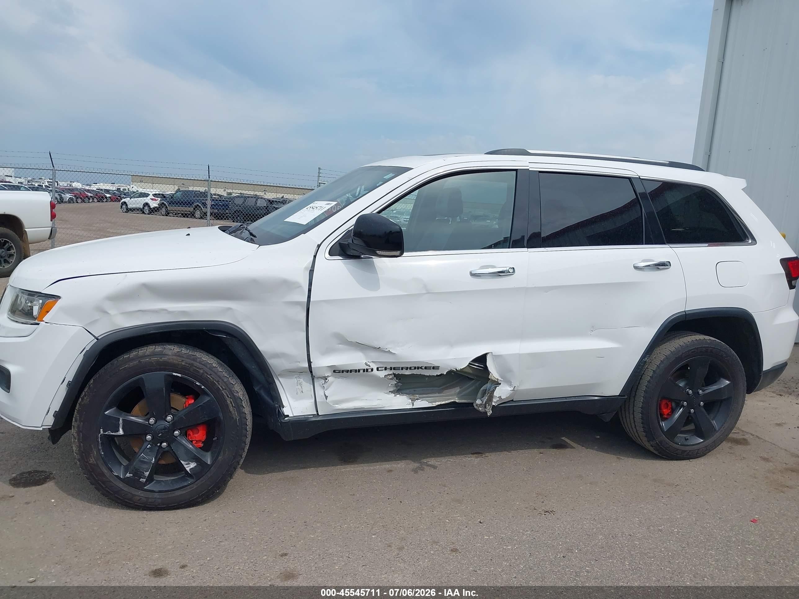 2014 Jeep Grand Cherokee Limited White vin: 1C4RJFBG4EC566962